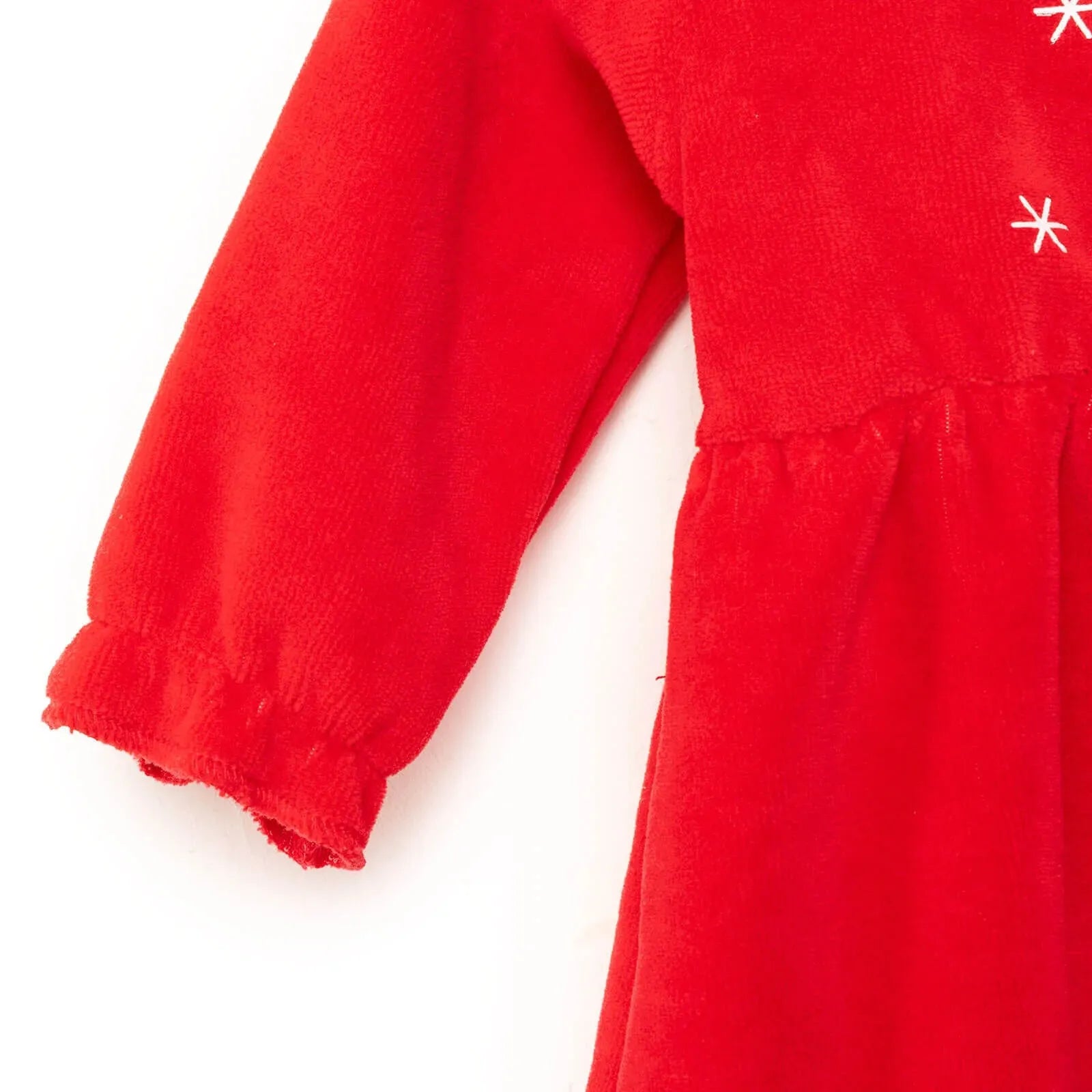 My First Christmas Newborn Girl Velvet Dress - Red - ebebek - Black Friday