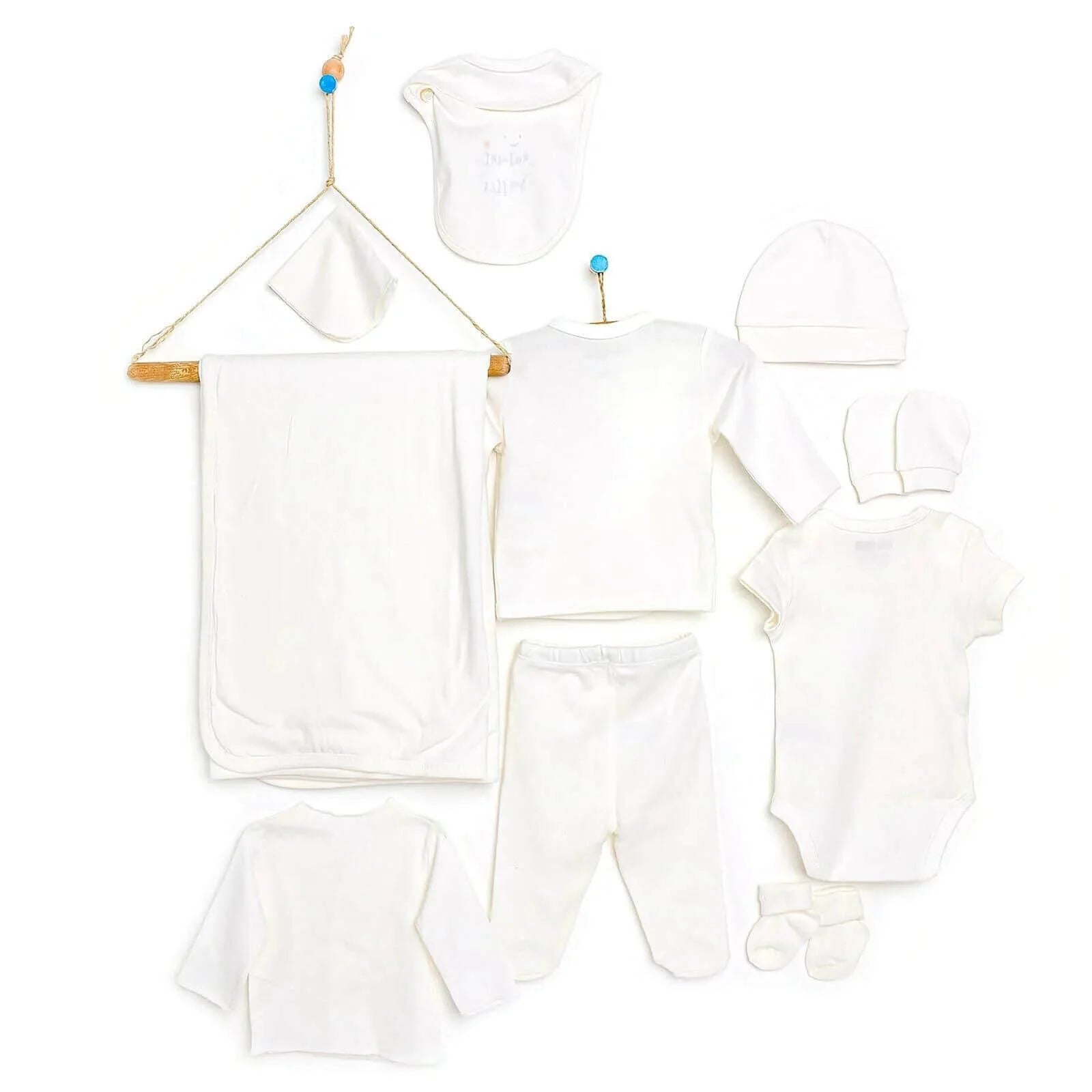 HelloBaby Organic 10 Pcs Newborn Starter Set - Ecru - ebebek - Black Friday