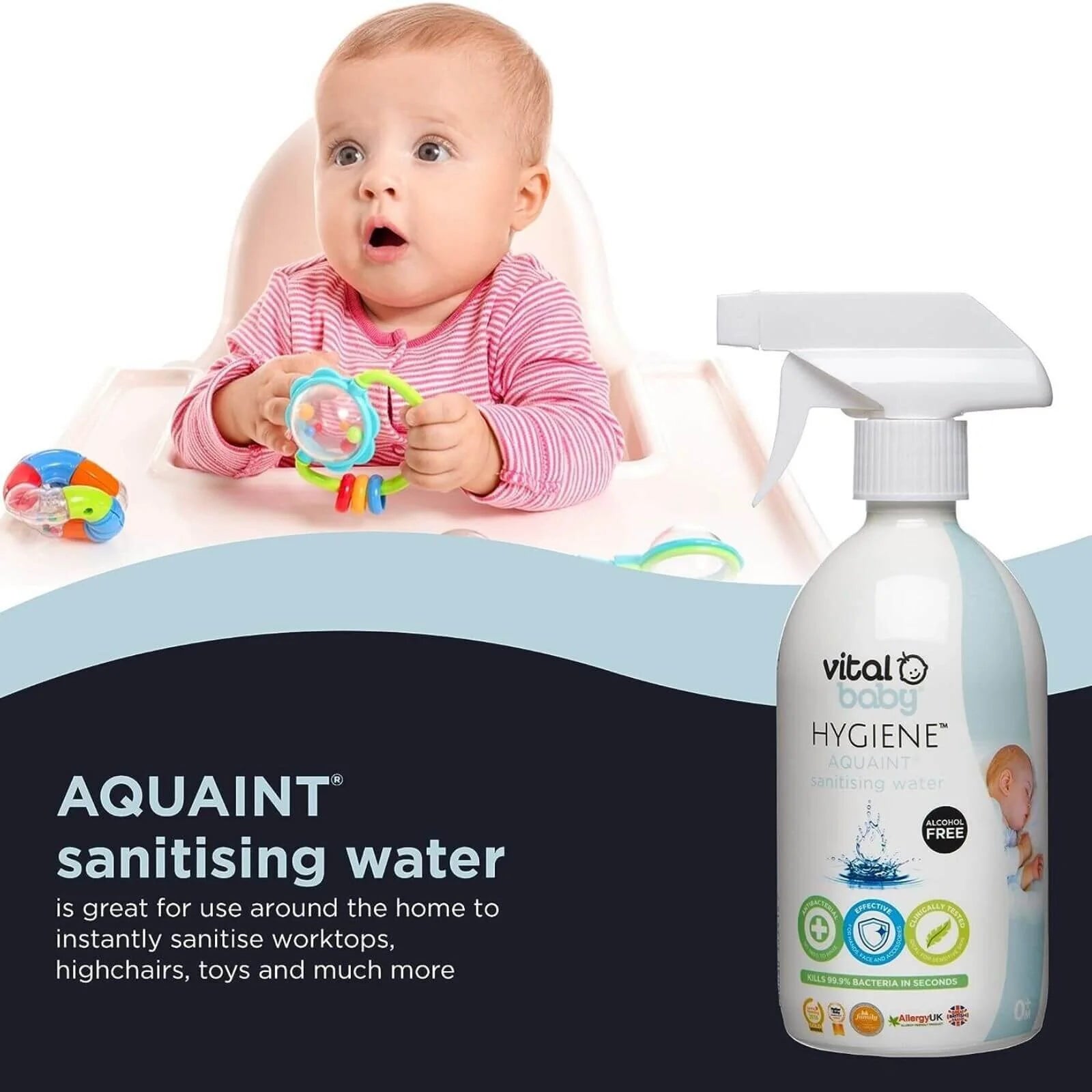 Vital Baby Hygiene Aquaint Cleansing Water 500ml - ebebek - Black Friday