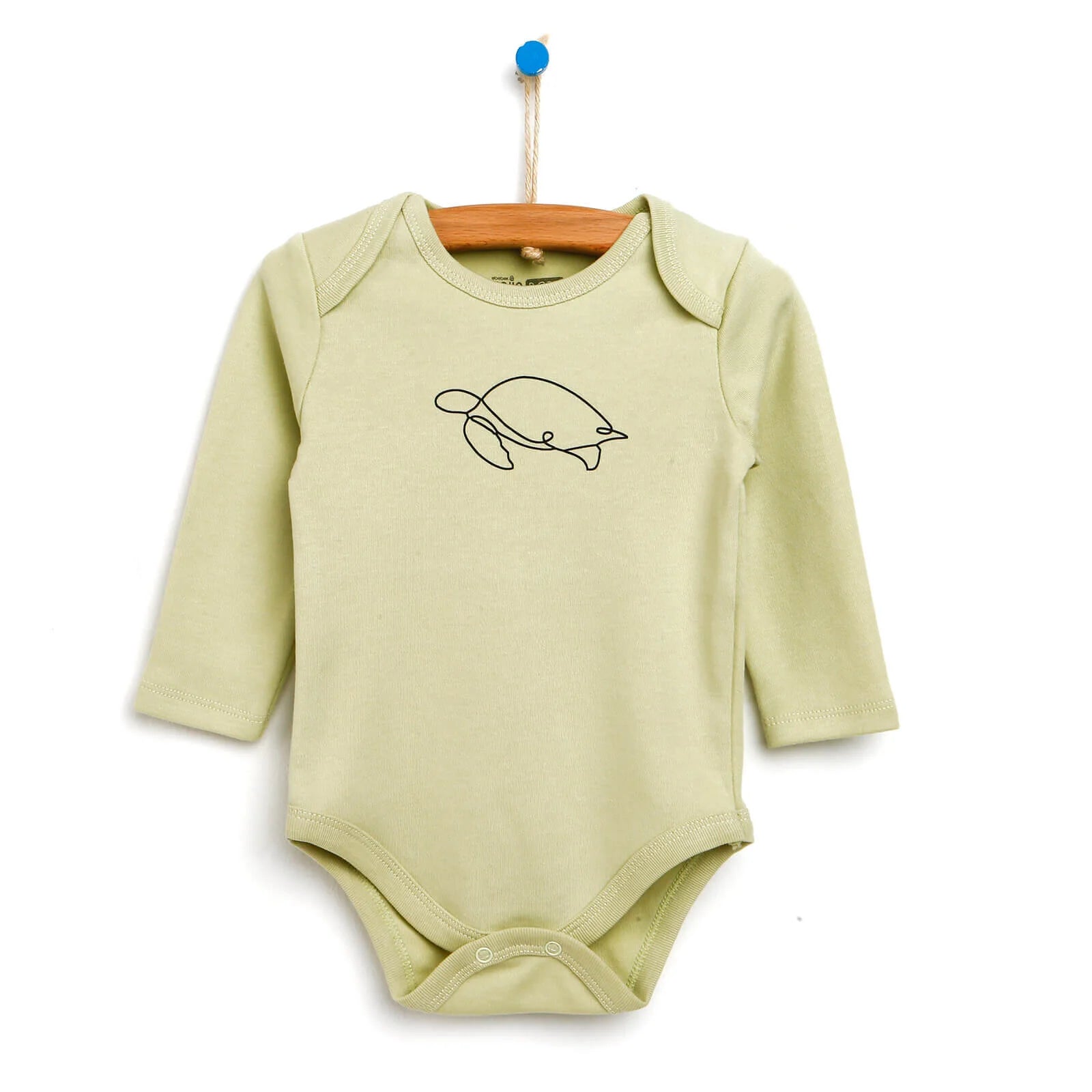HelloBaby Long Sleeve Bodysuit - Khaki - ebebek - Black Friday