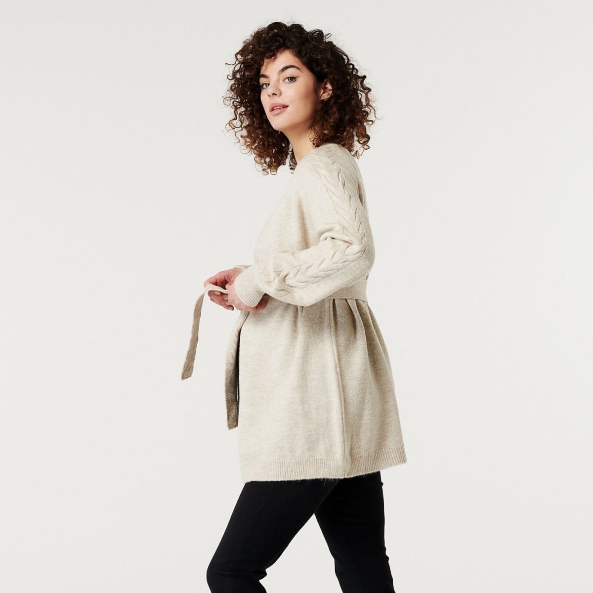 Supermom Cardigan Broadway Long Sleeve - Oatmeal - ebebek - Black Friday