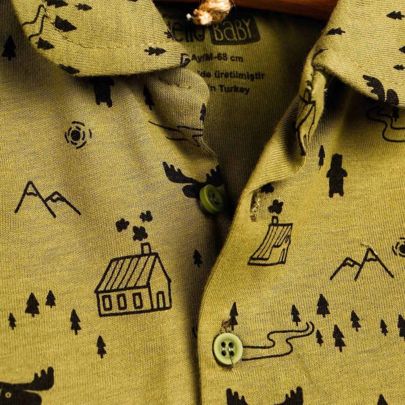 HelloBaby Basic Baby Boy Pyjamas Set - Khaki - ebebek - Black Friday