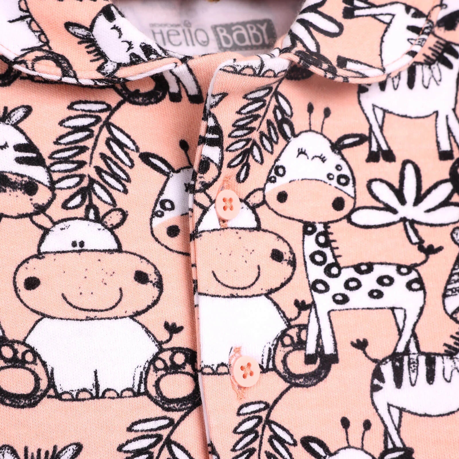 HelloBaby Baby Girl Shirt Collar Pyjamas - HelloBaby - ebebek