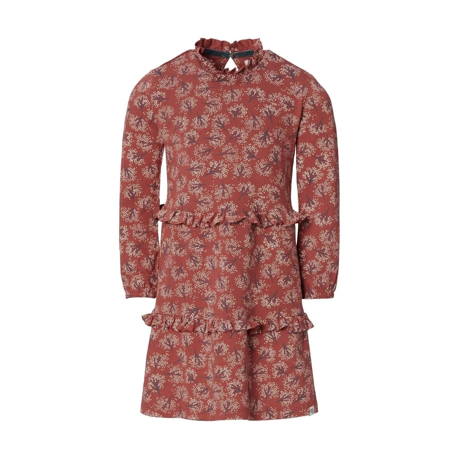 Noppies Girls DreShort Sleeve Long Sleeve Kemp Mill Allover Print - Henna - ebebek - Black Friday