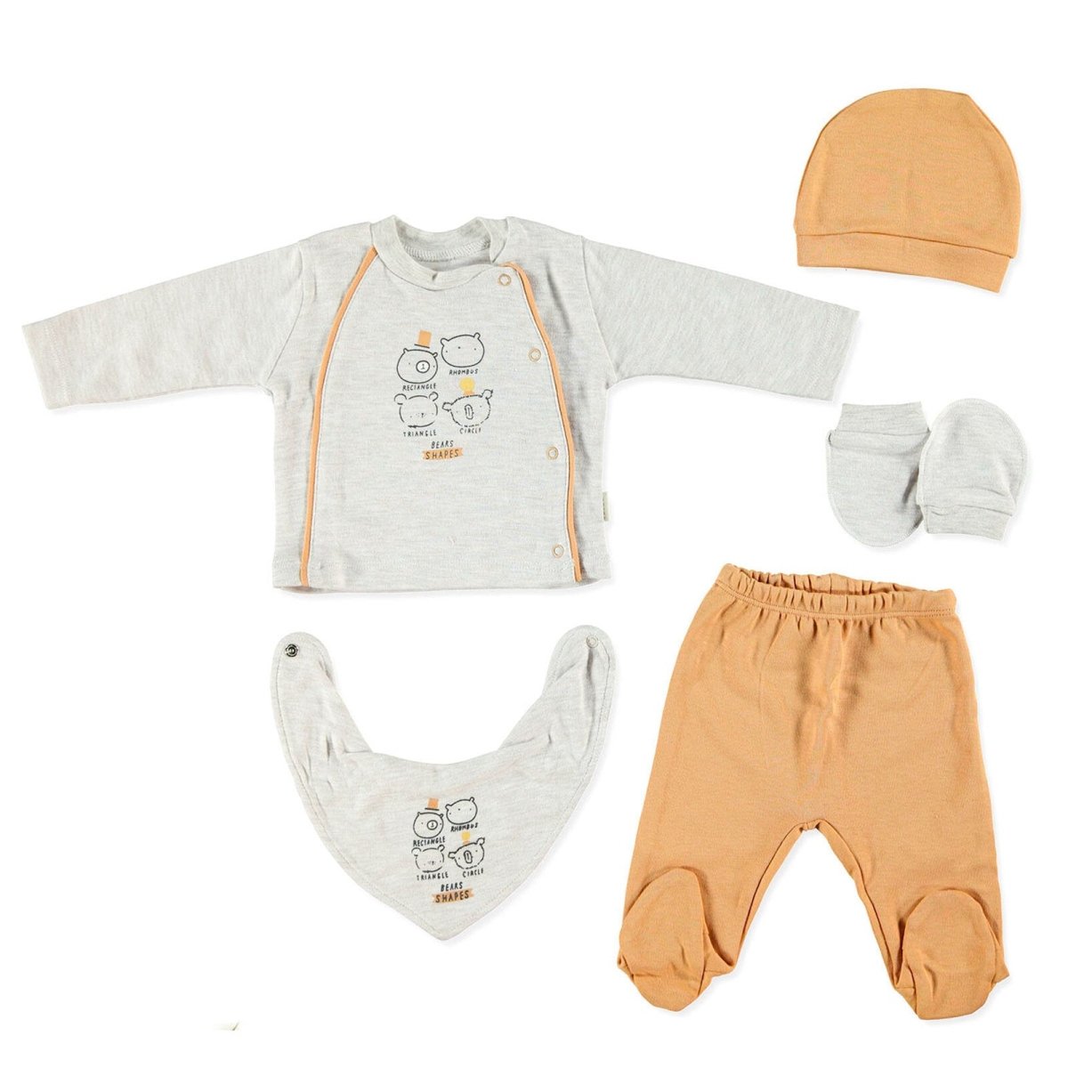 Bebbek Baby Boy 5 Pcs Newborn Gift Starter Set - Ginger - ebebek - Black Friday