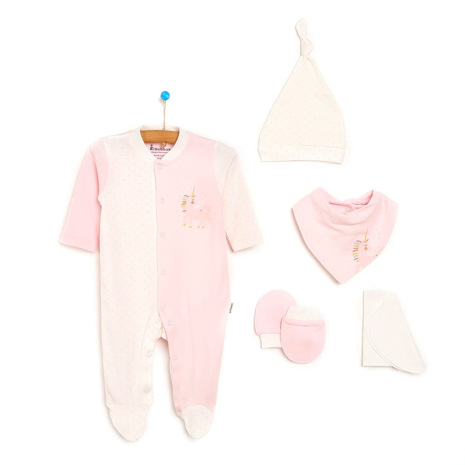 Bebbek Baby Girl 5 Pcs Newborn Starter Set - Light Pink - ebebek - Black Friday