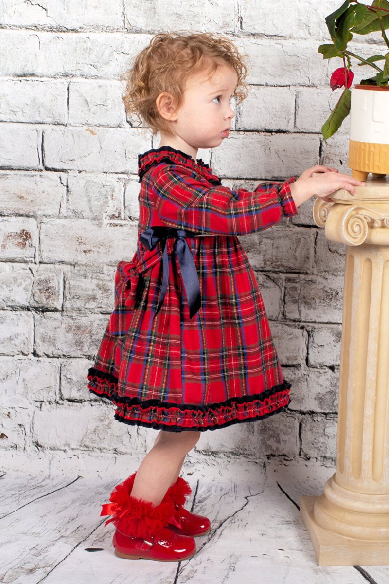 Beau Kid Baby Girl Smocked Tartan Dress - Red - ebebek - Black Friday