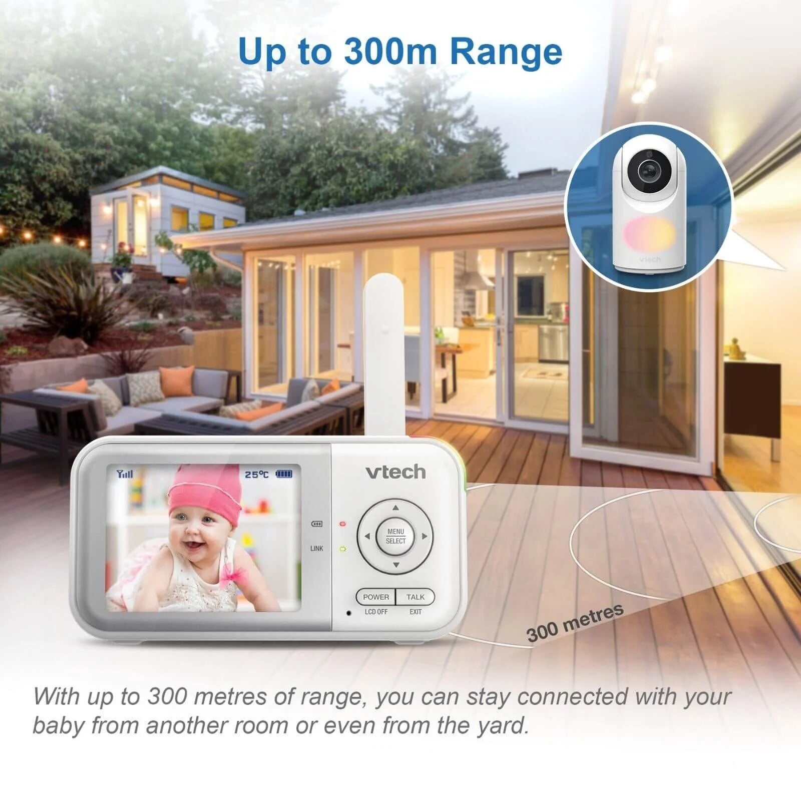 VTech - VM3263 2.8" Pan & Tilt Video Monitor with Night Light - ebebek - Black Friday