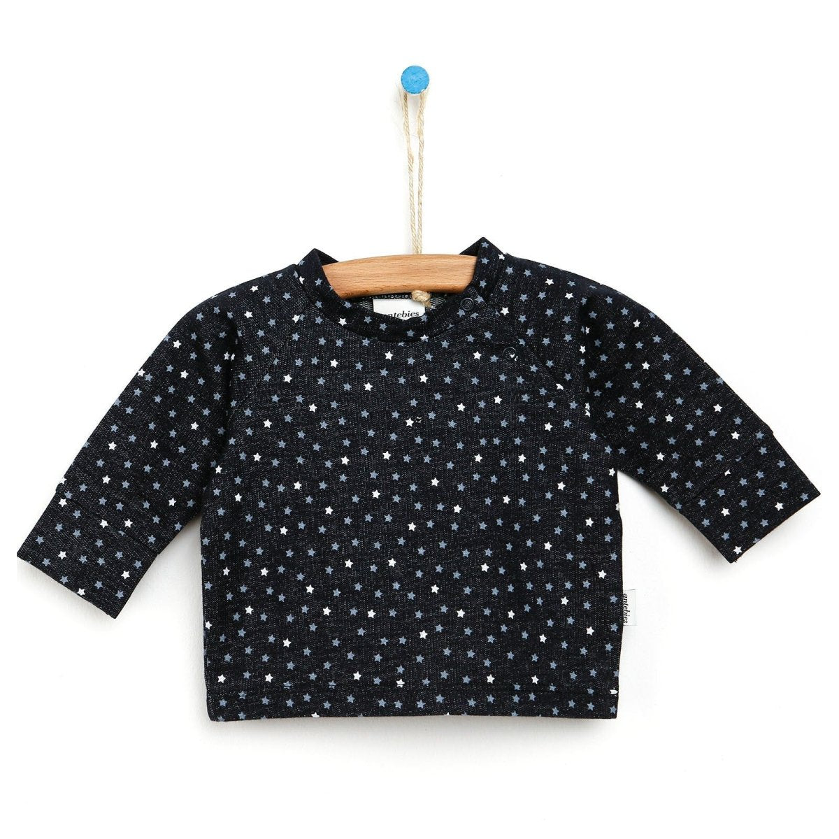 Antebies Newborn Sky Organic Sweatshirt - Navy Blue - ebebek - Black Friday