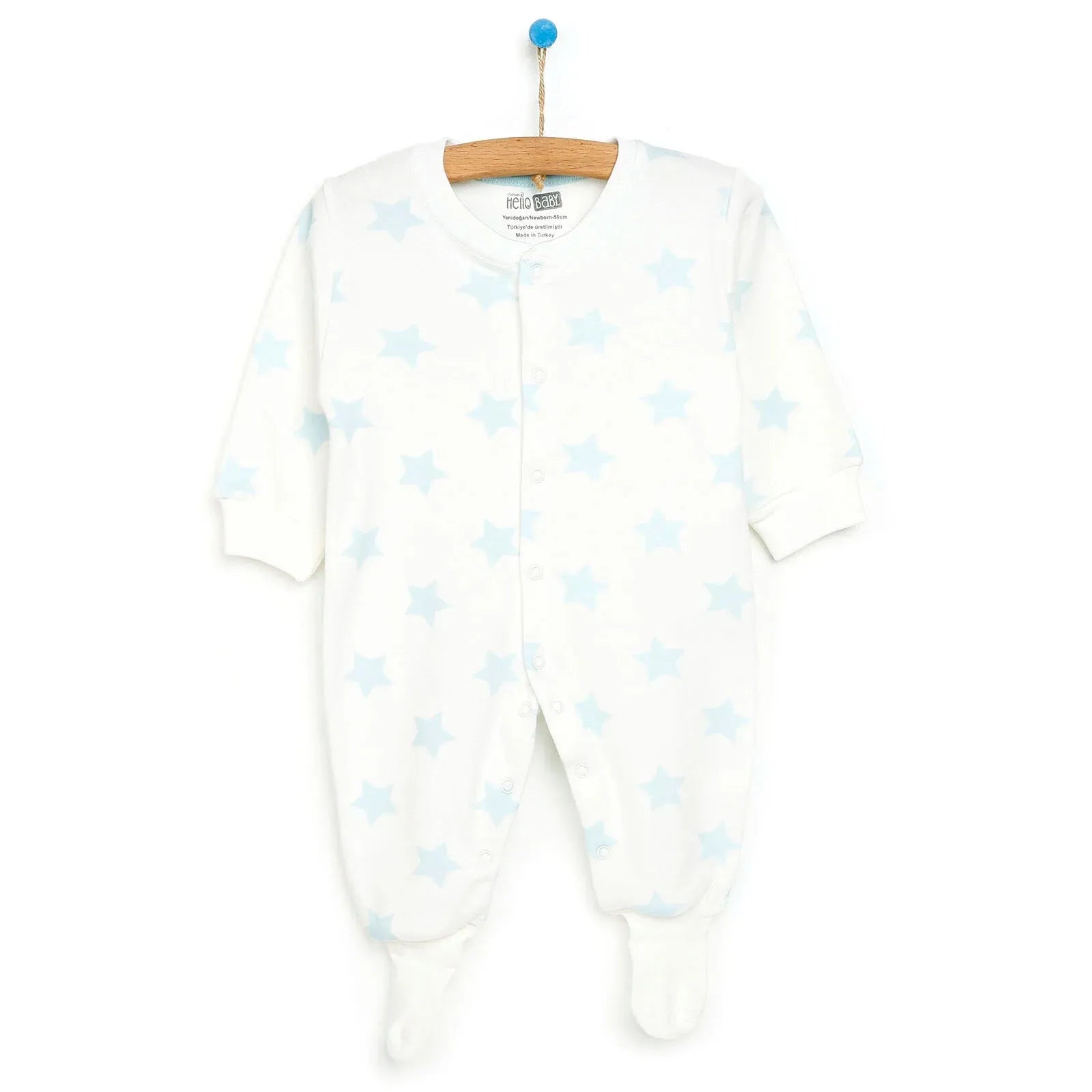 HelloBaby Newborn Baby Boy Footed Jumpsuit - Ecru - ebebek - Black Friday