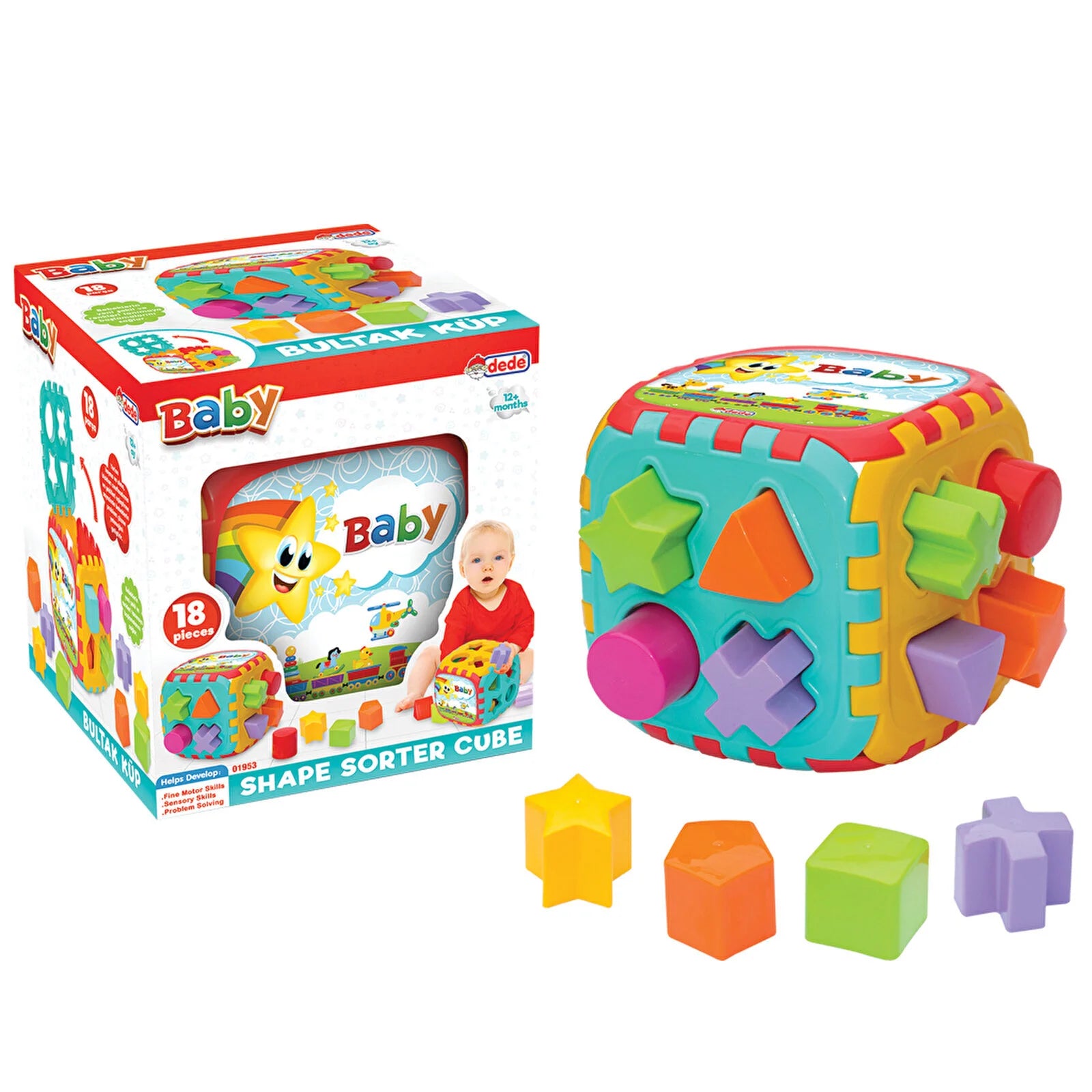 Dede Baby Puzzle Big Shape Sorter Cube - ebebek - Black Friday