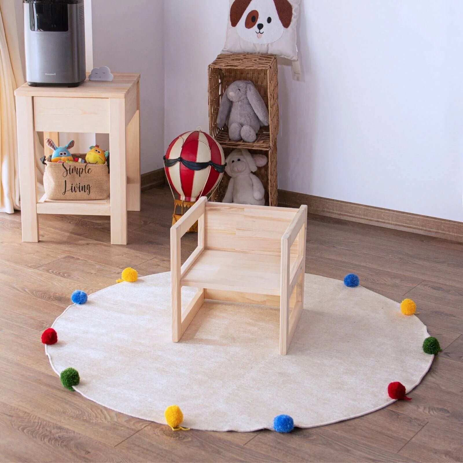 Montessori Wooden Convertable Table & Chair 36,1 cm (W) x 33,7 cm (H) x 36,6 cm (L) - ebebek - Black Friday