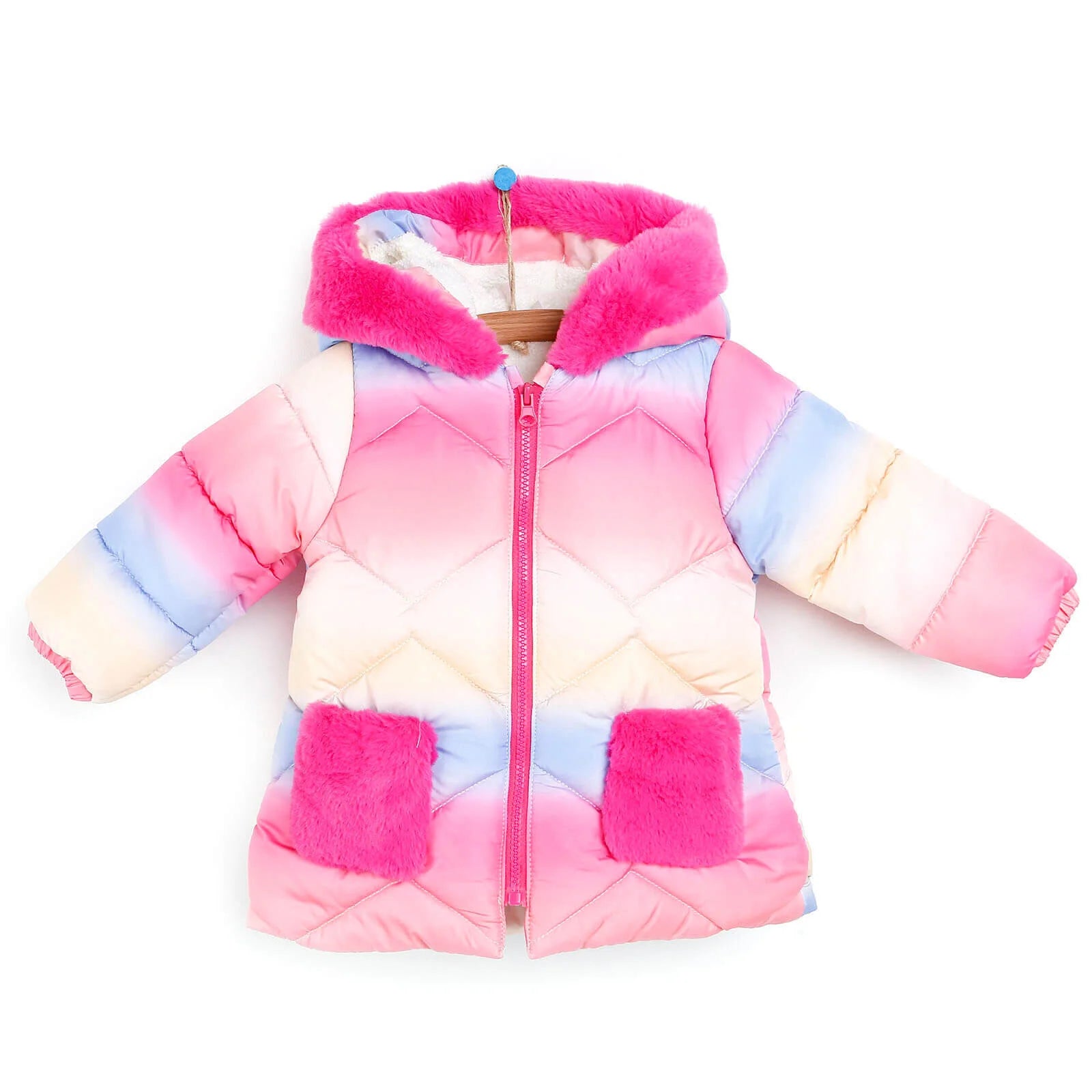 Midimod Baby Girl Colorful with Fur Pock - Fuchsia - ebebek - Black Friday