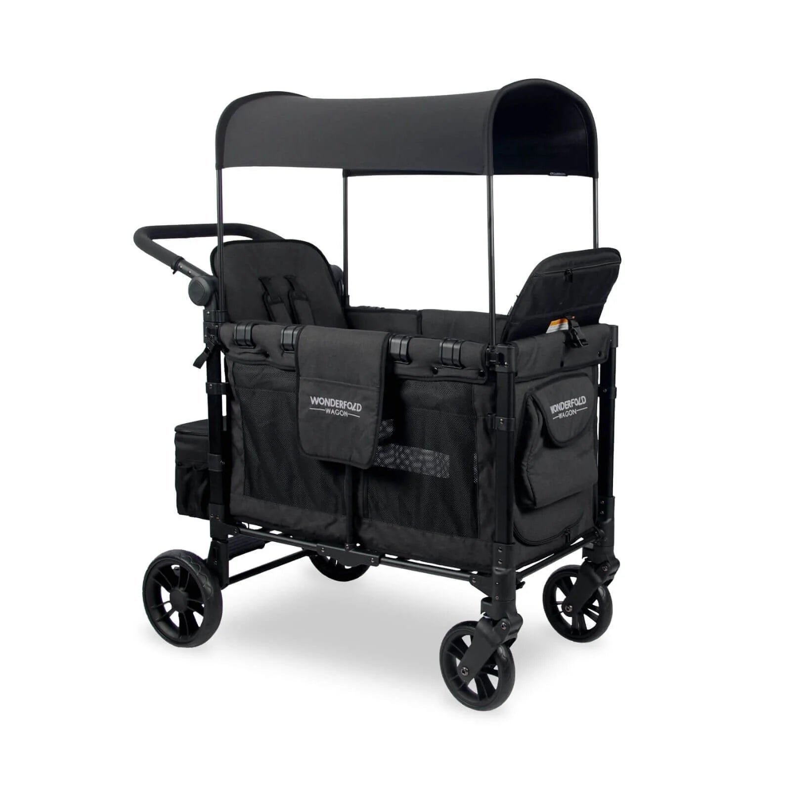 Wonderfold W2 Elite Double Stroller Wagon - Volcanic Black - ebebek - Black Friday