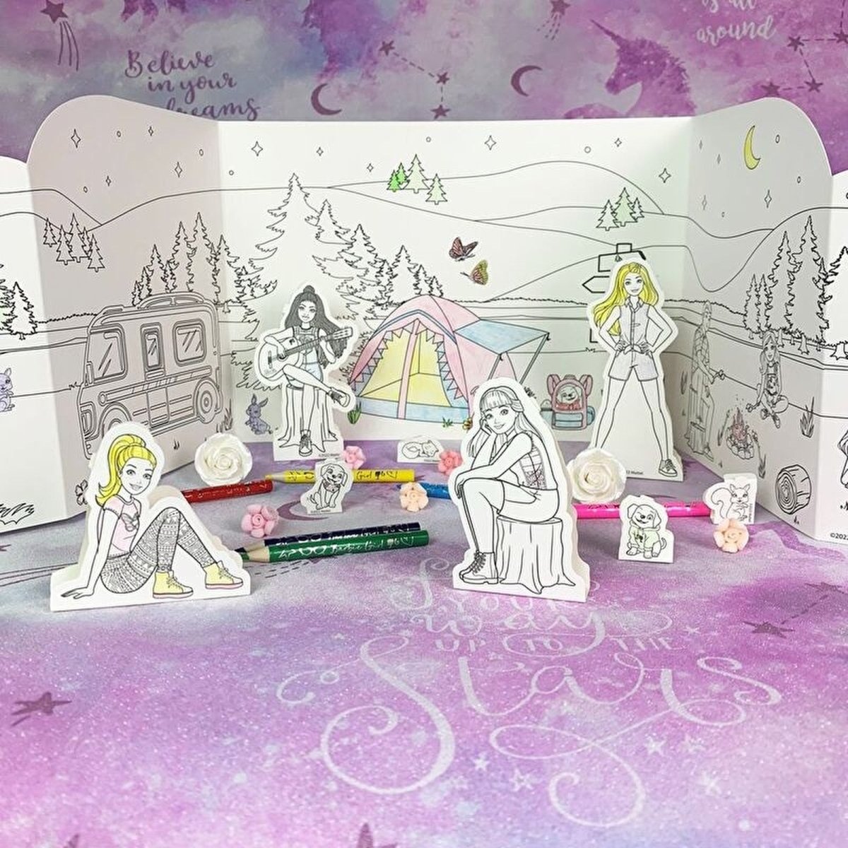 Barbie A4 Make & Colour Barbie Camping set - ebebek - Black Friday