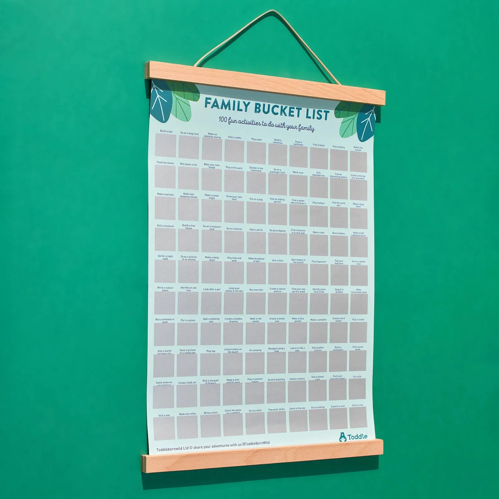 Toddle born Wild A2 100 Activity Bucket List Poster - ebebek - Black Friday