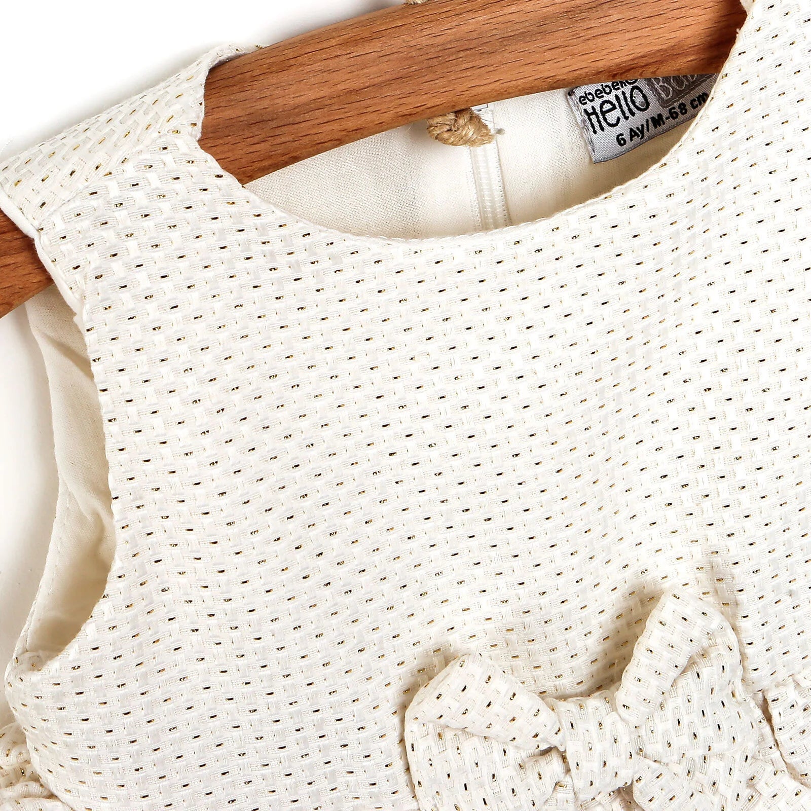 HelloBaby Basic Baby Girl Tiered Bow Spe - Ecru - ebebek - Black Friday