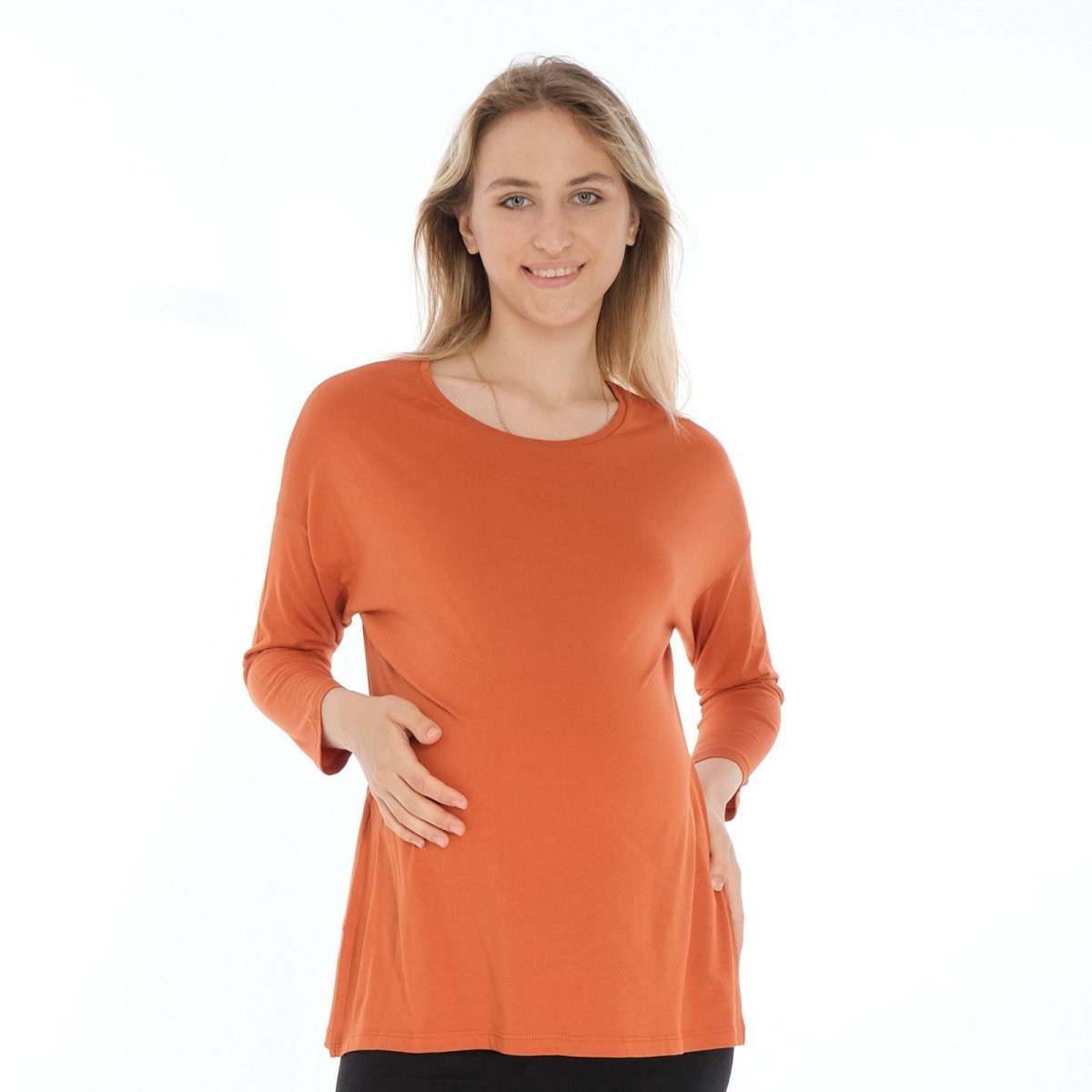 baby mom Tshirt Long Sleeve - Orange - ebebek - Black Friday