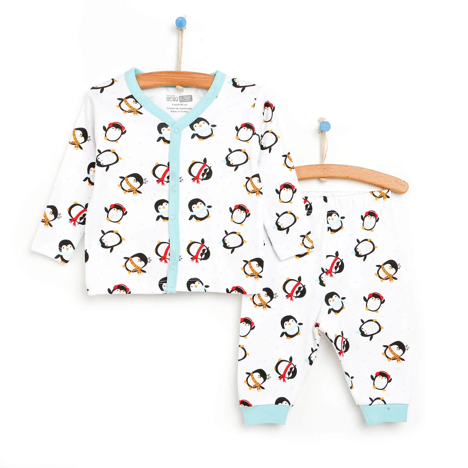 HelloBaby Basic Baby Boy Pyjamas Set - White - ebebek - Black Friday