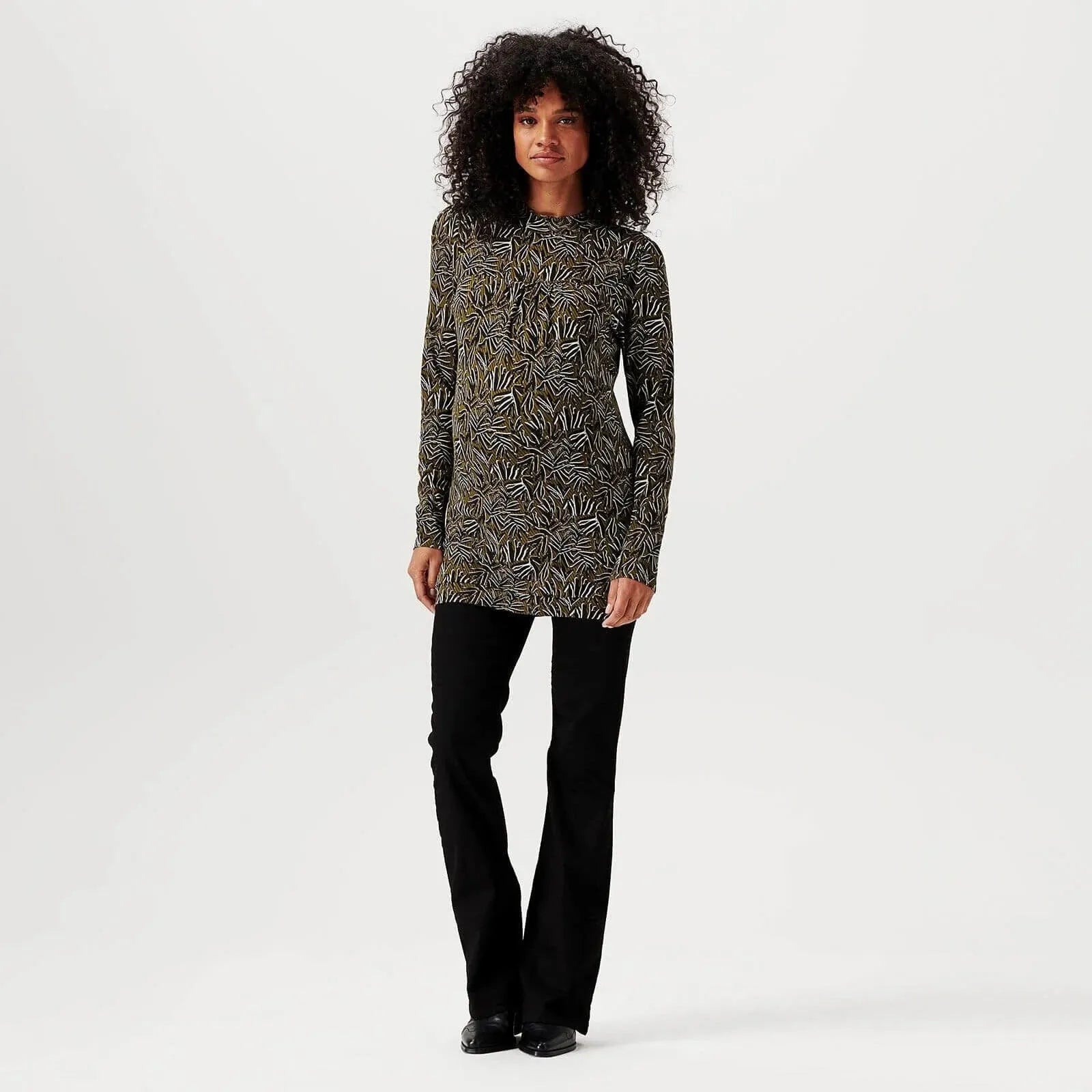 Noppies T-shirt Rayne Long Sleeve Allover Print - Dark Green - ebebek - Black Friday