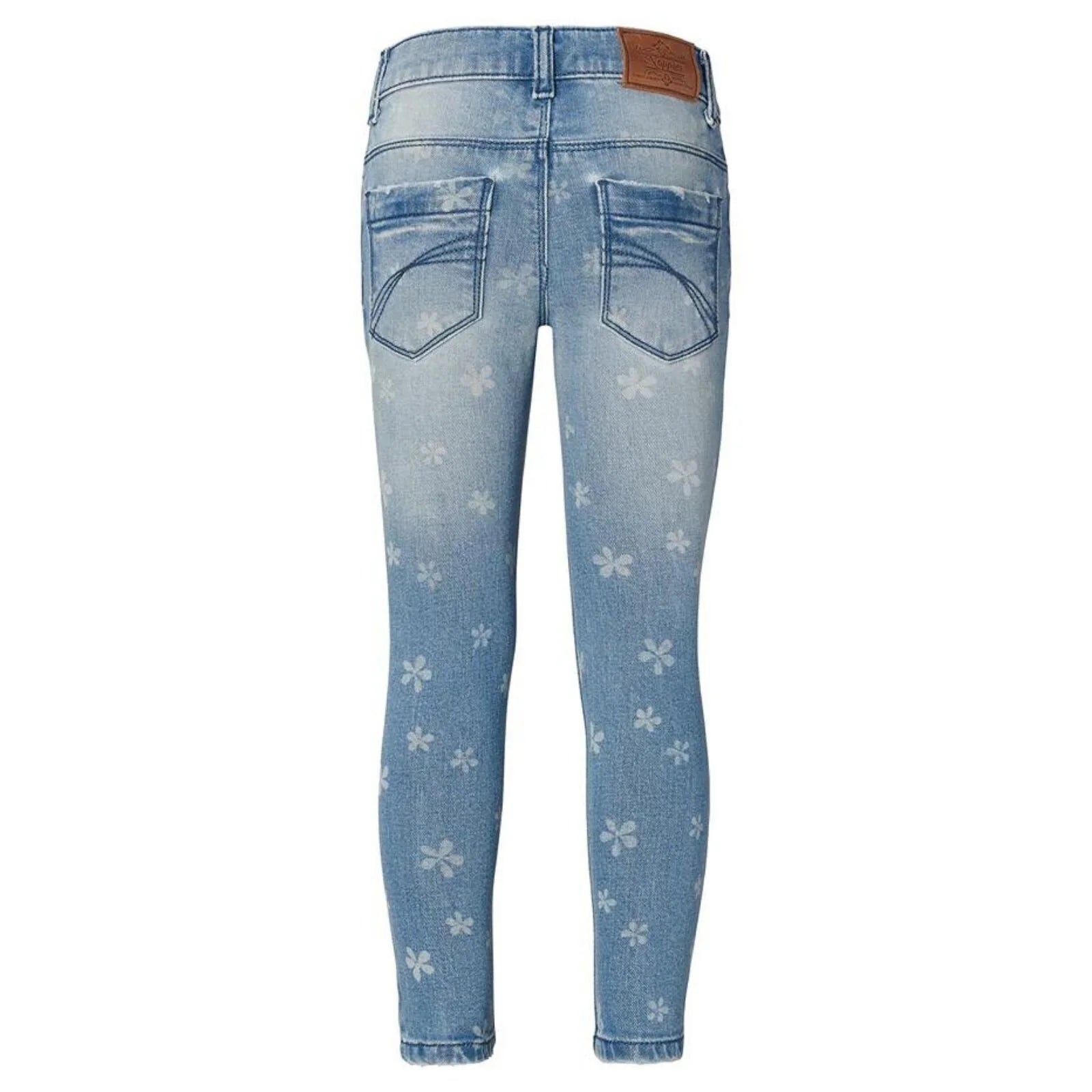 Noppies Girls Denim Pants Skinny Fit Allover Print Kenseth - Aged Blue - ebebek - Black Friday