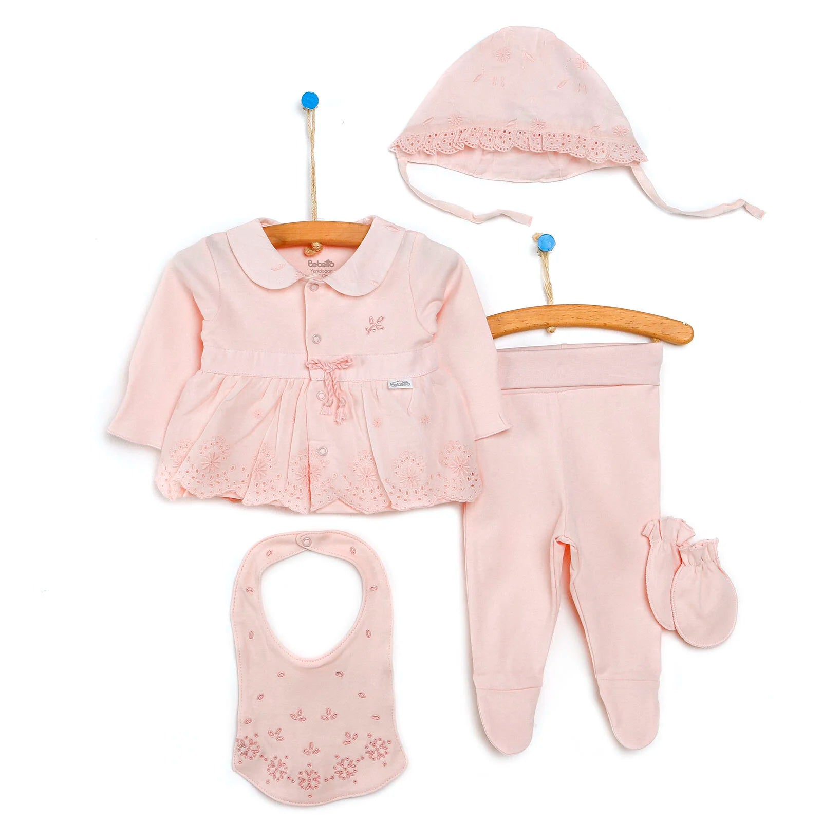 Bebetto Authantic Baby 5 Piece Newborn Set - Strappy - Pink - ebebek - Black Friday