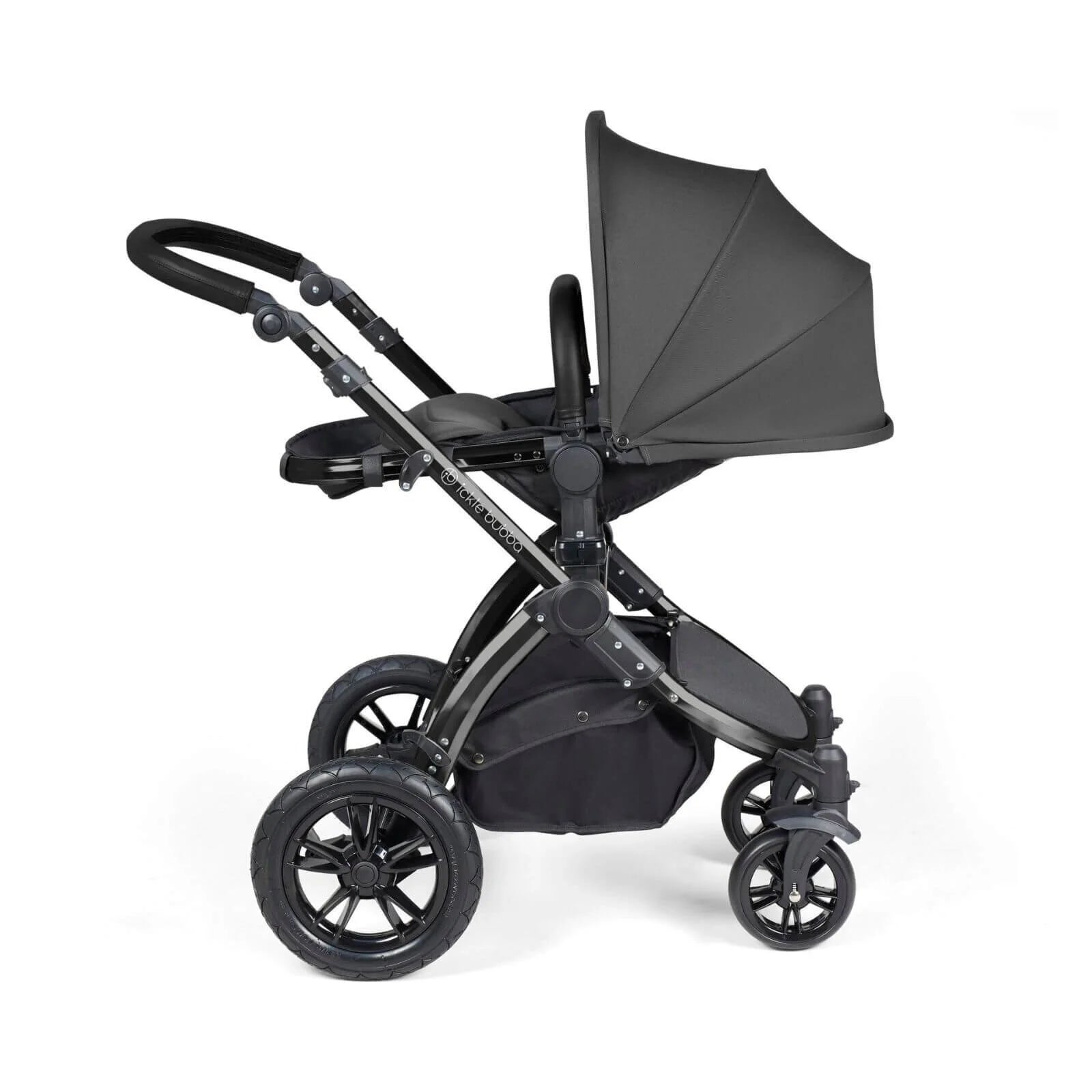 Ickle Bubba Stomp Luxe 2 - in - 1 Pushchair & Carrycot - Black/Charcoal Grey/Black - ebebek - Black Friday