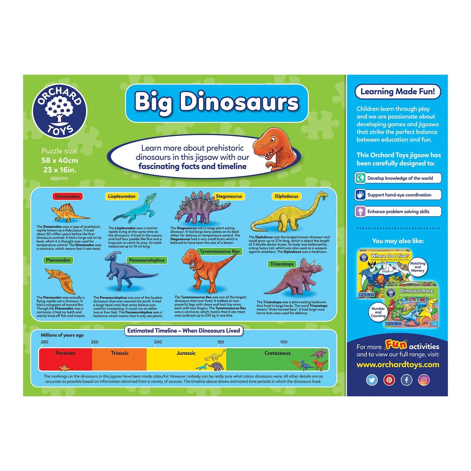 Orchard Toys Big Dinosaurs Jigsaw Puzzle - ebebek - Black Friday
