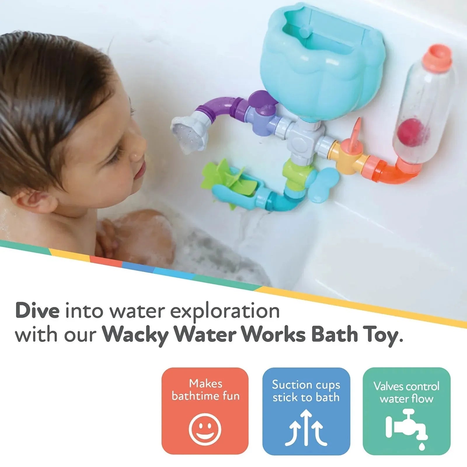 Nuby Wacky Pipes Bath Toy - ebebek - Black Friday