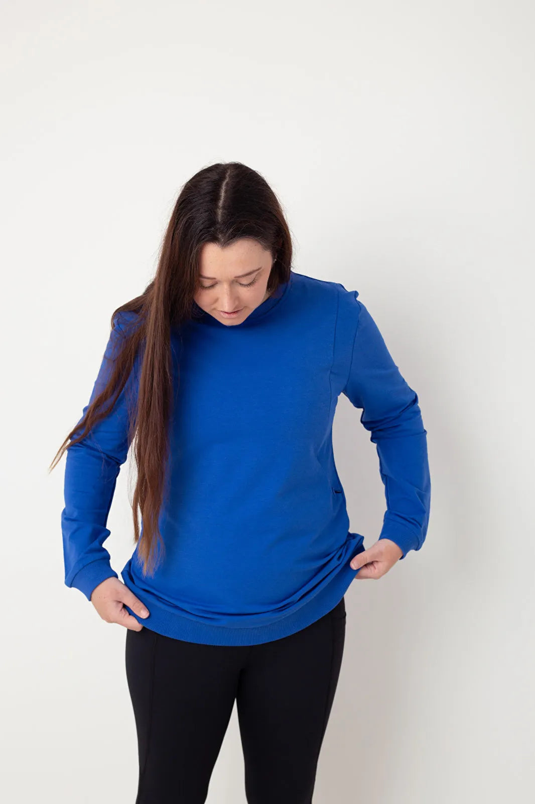 Latched Nursing Crew Sweatshirt - Blue - ebebek - Black Friday