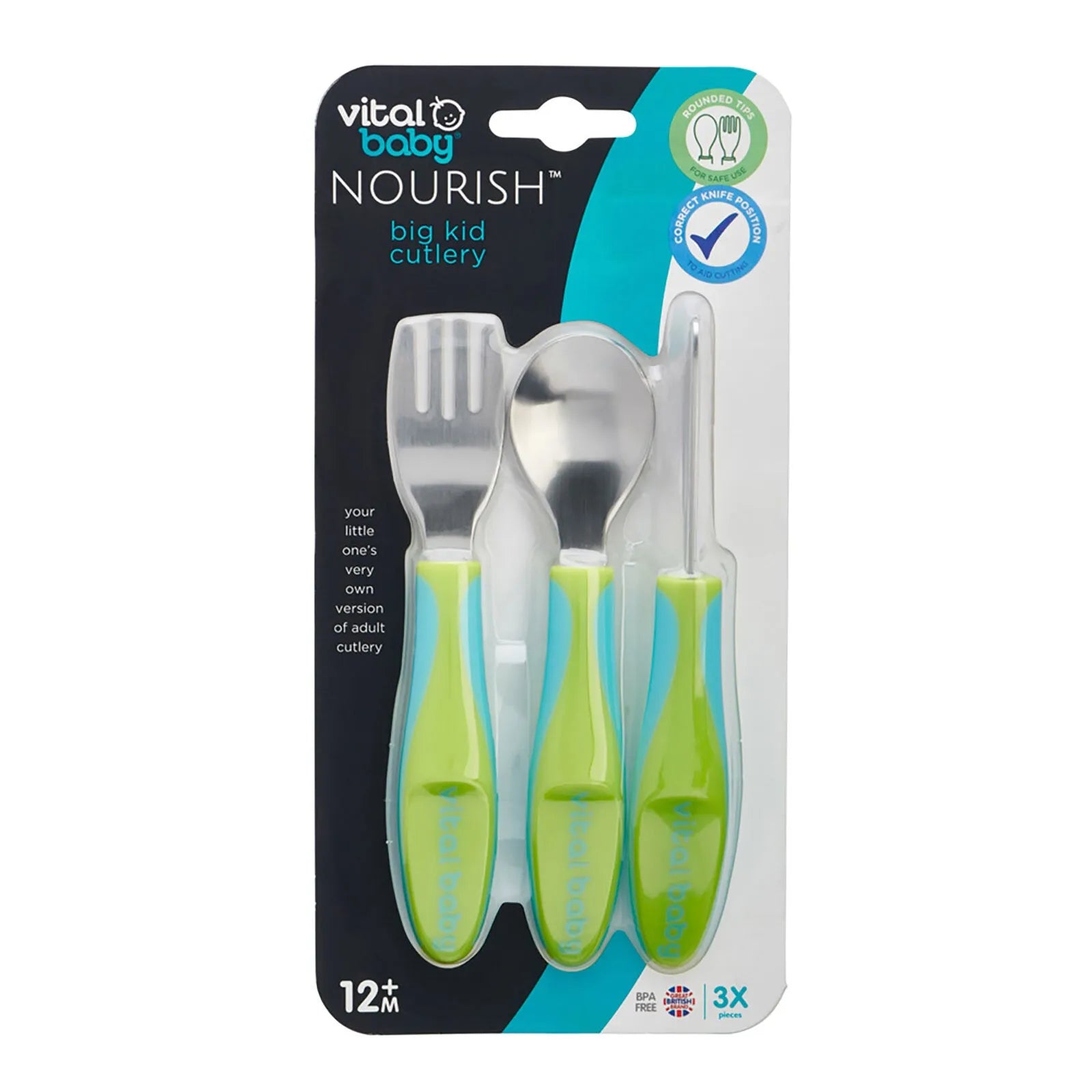 Vital Baby Nourish Big Kid Cutlery 12+ months Pack of 3 - Pop - ebebek - Black Friday