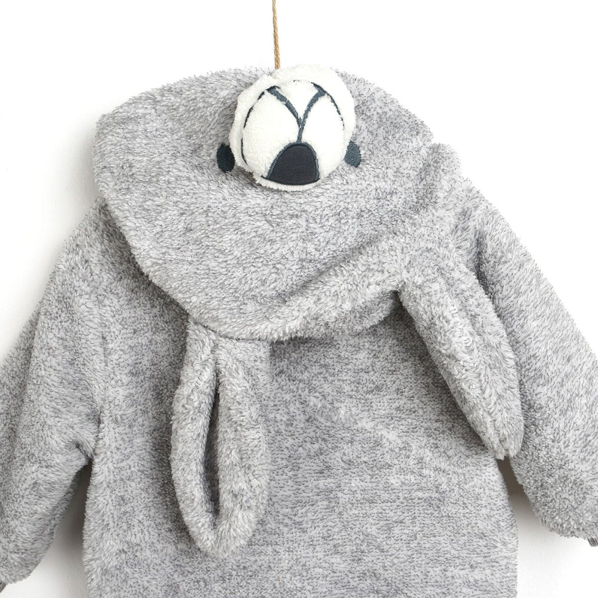 Midimod Newborn Welsoft Kangaroo Footed Jumpsuit - Grey - ebebek - Black Friday