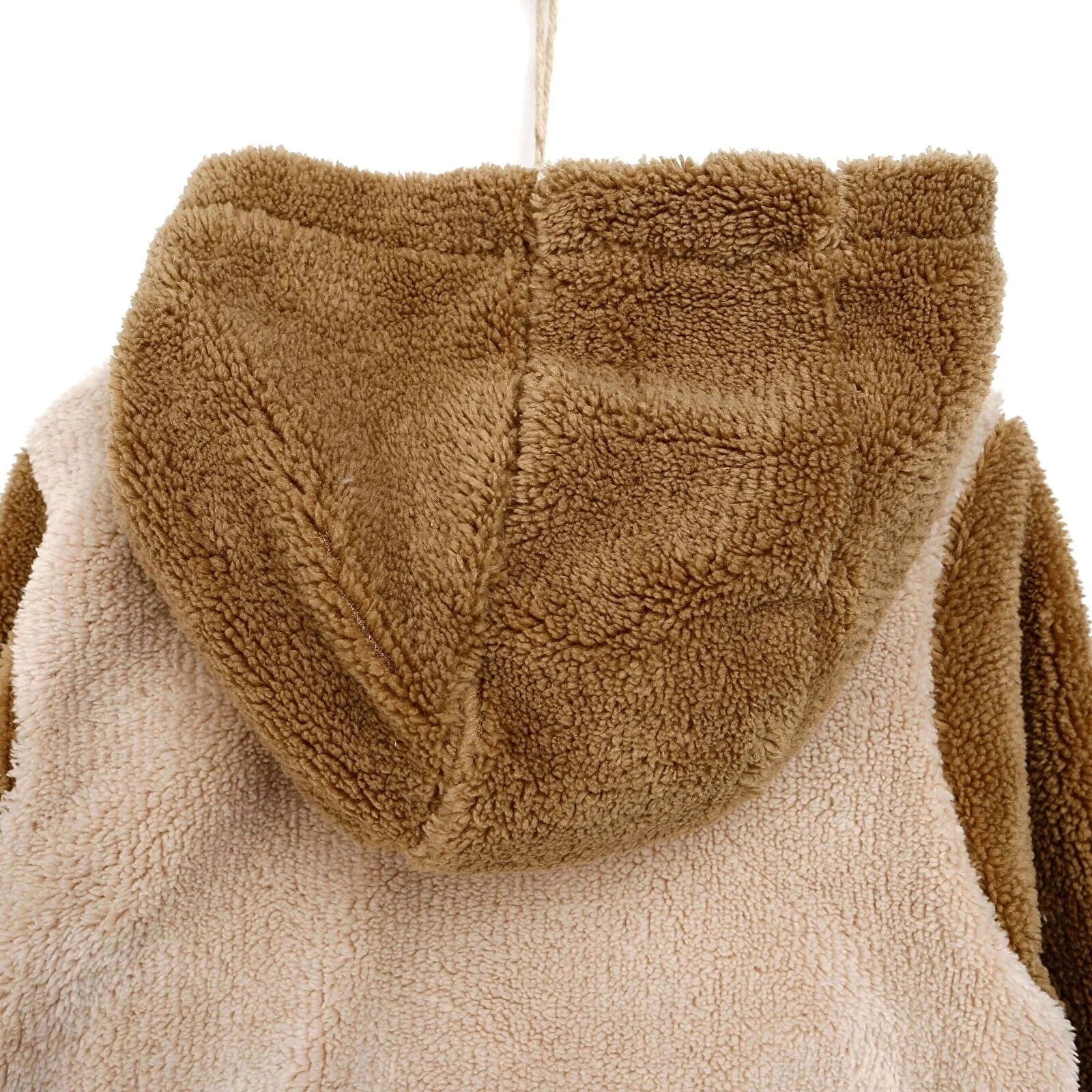 Midimod Newborn Baby Boy Cute Bear Welsoft Jumpsuit - Brown - ebebek - Black Friday