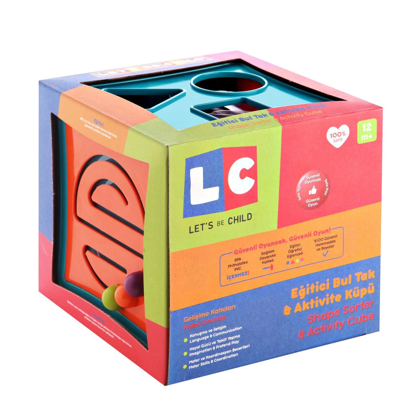 Let's Be Child Educational Shape Sorter & Activity Cube - ebebek - Black Friday