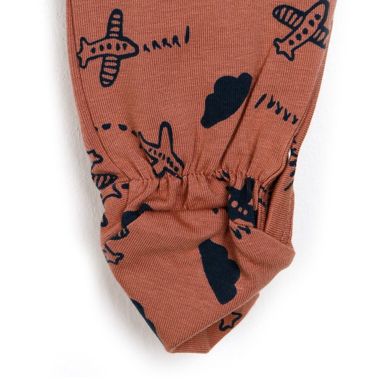 Antebies Newborn Plane Organic Footed Jumpsuit - Light Rose - ebebek - Black Friday