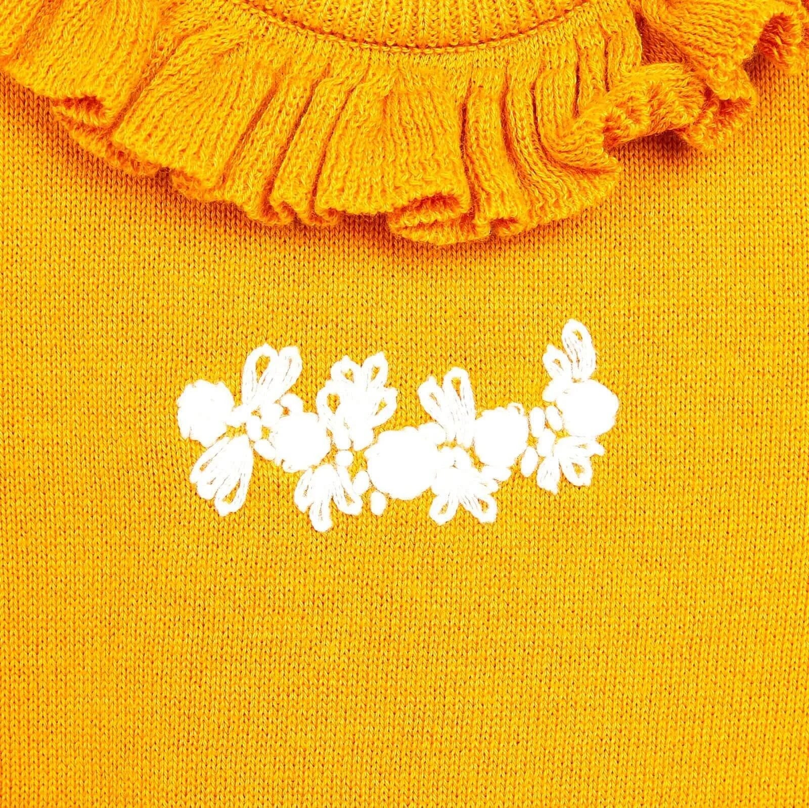 HelloBaby Newborn Knit Ruffled Jumpsuit - Mustard - ebebek - Black Friday