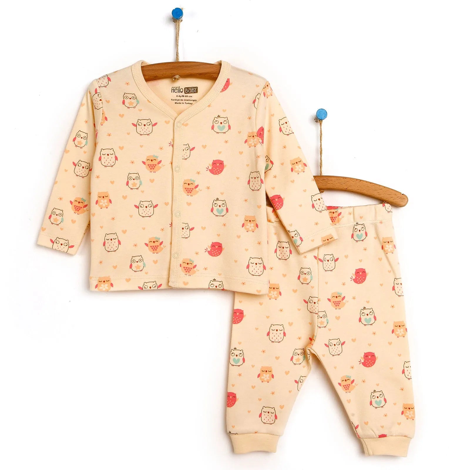 HelloBaby Basic Baby Girl Pyjamas Set - Ecru - ebebek - Black Friday