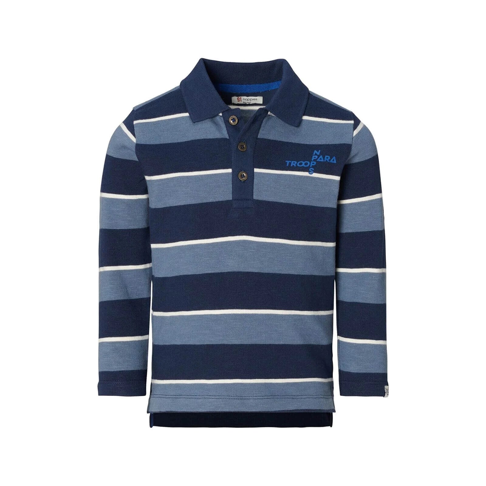 Noppies Boys Polo Long Sleeve Kings Grant Stripe - Black Iris - ebebek - Black Friday