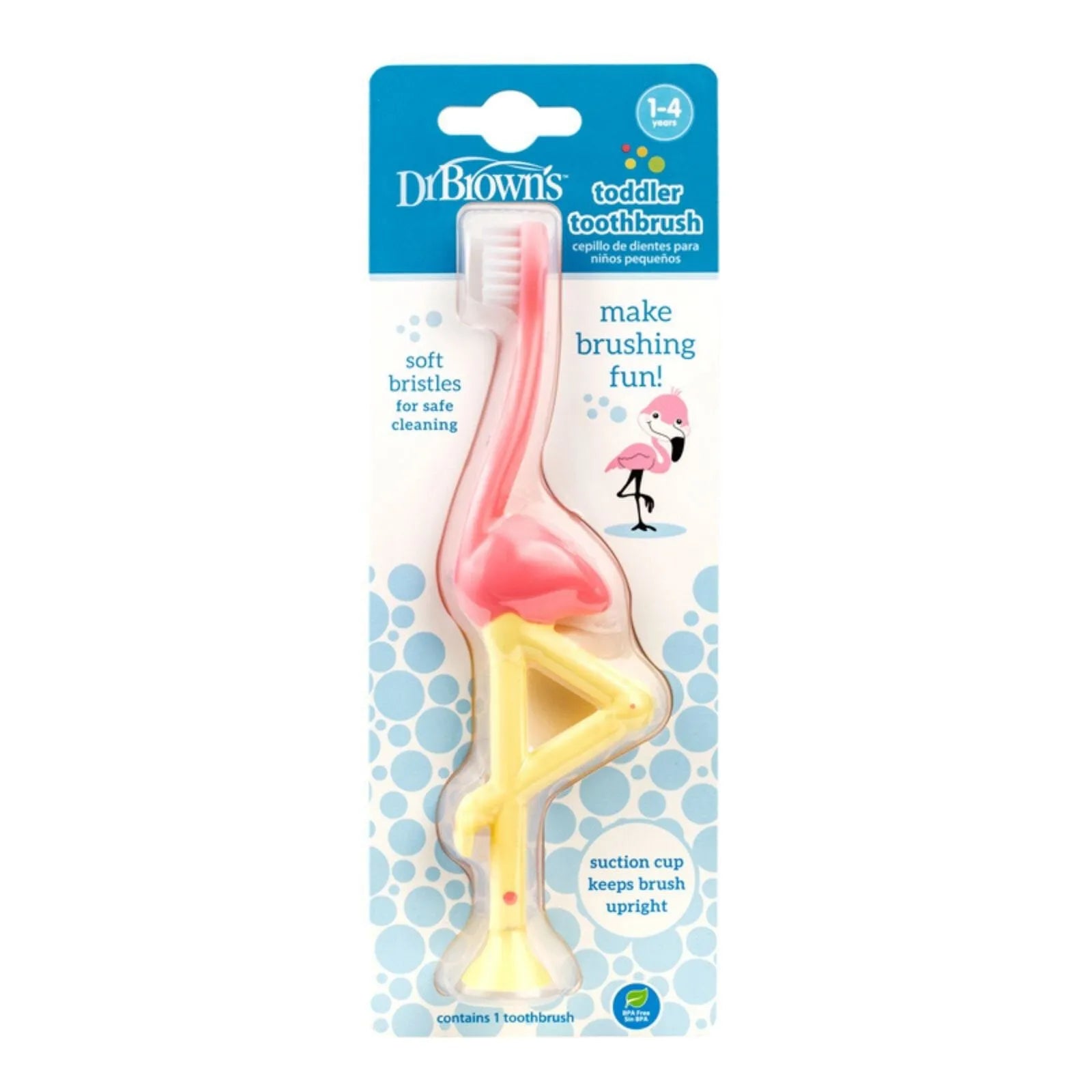 Dr. Brown's Toddler Toothbrush Flamingo 1 - 4 years - ebebek - Black Friday