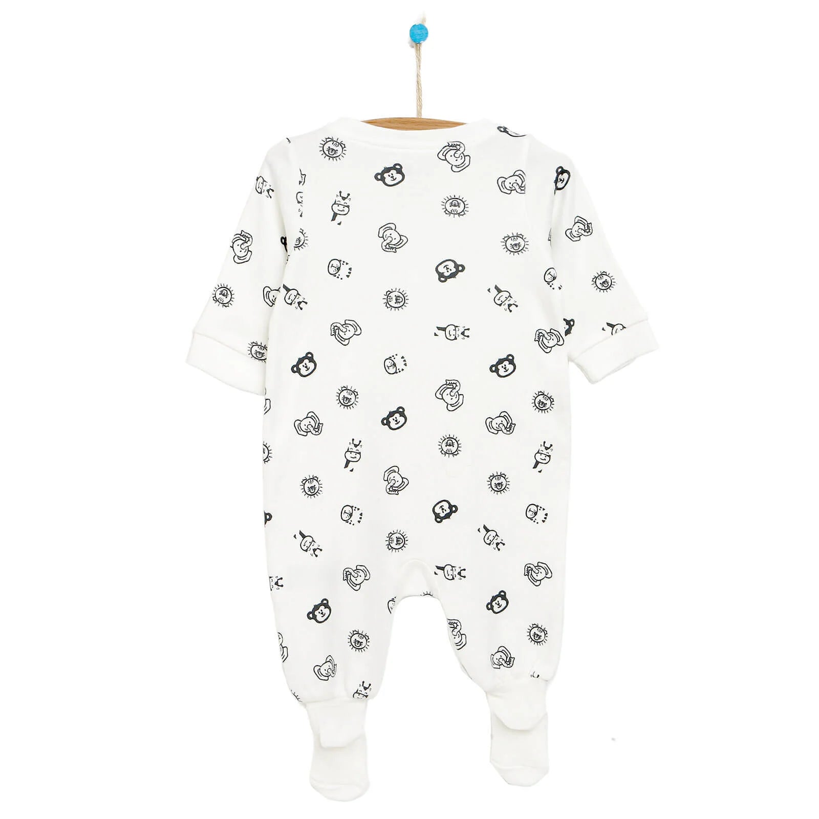HelloBaby Newborn Baby Boy Footed Jumpsuit - White - ebebek - Black Friday