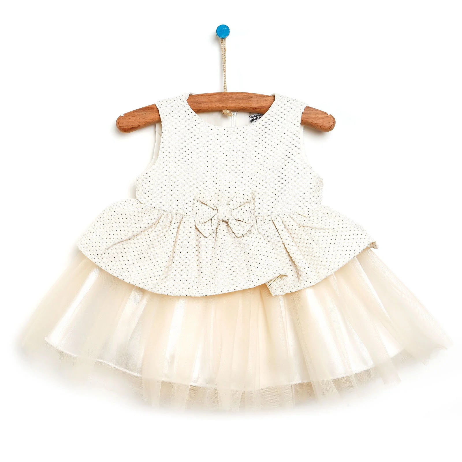 HelloBaby Basic Baby Girl Tiered Bow Spe - Ecru - ebebek - Black Friday