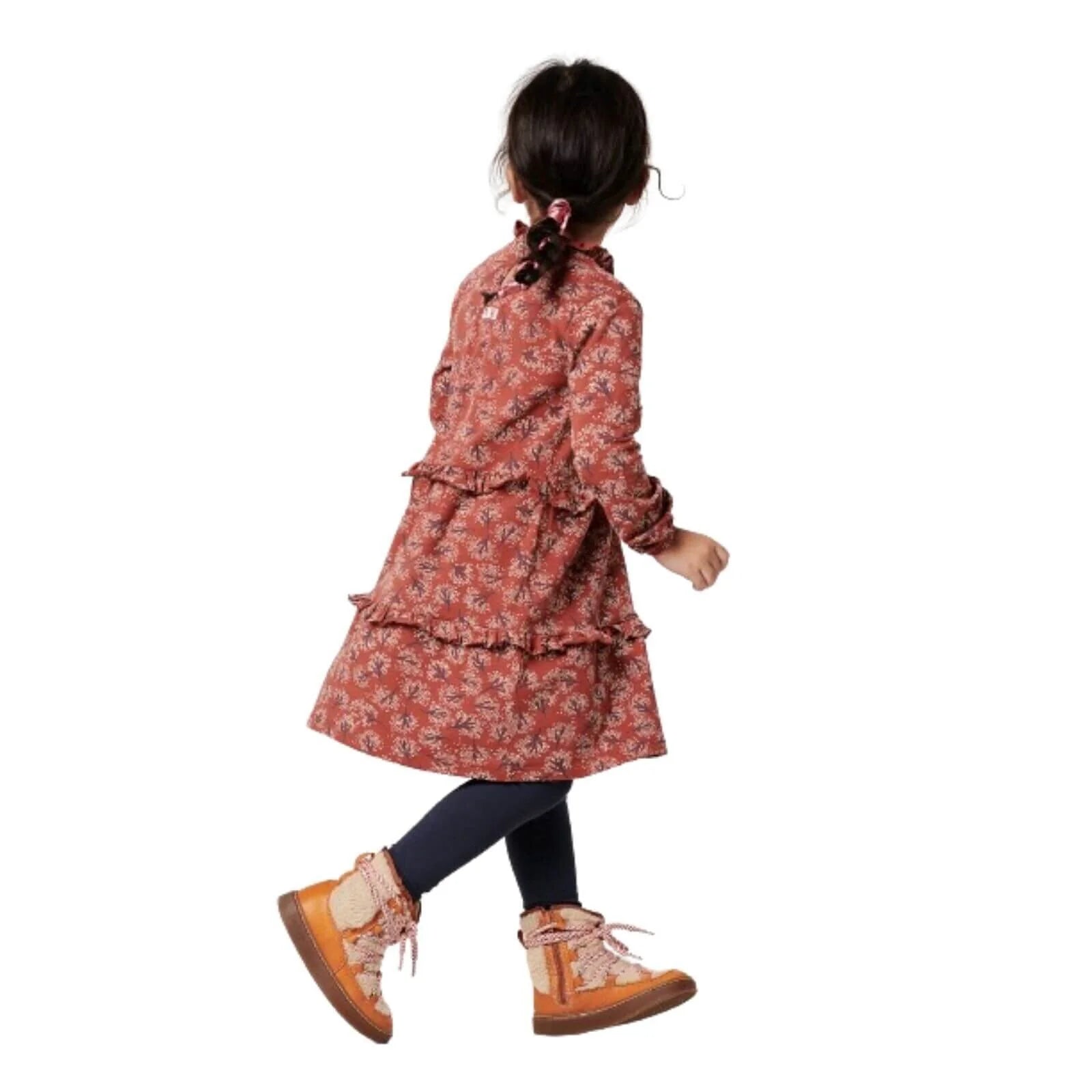 Noppies Girls DreShort Sleeve Long Sleeve Kemp Mill Allover Print - Henna - ebebek - Black Friday