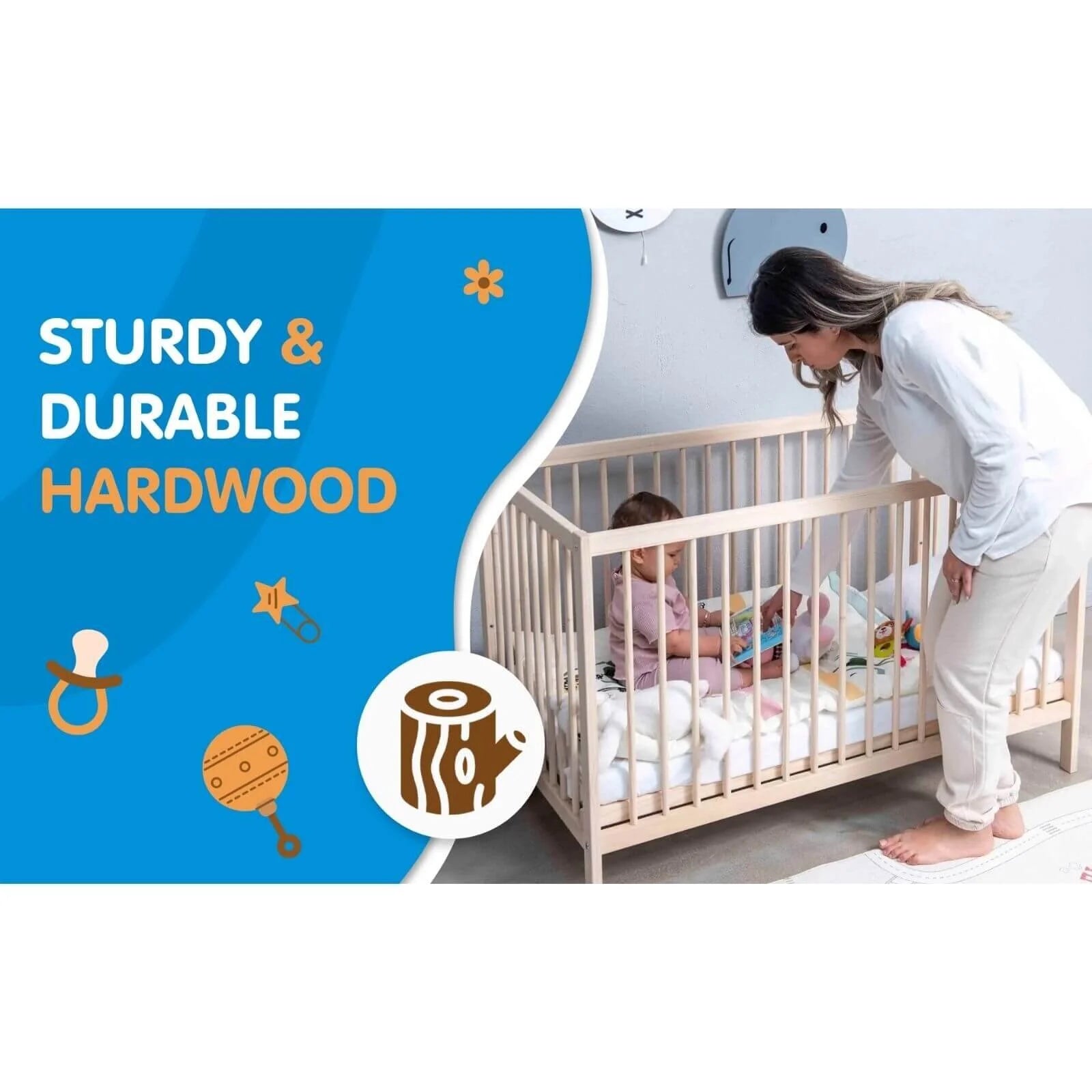 Kukka Natural Wood 2 - Level Cot 70x140 - ebebek - Black Friday