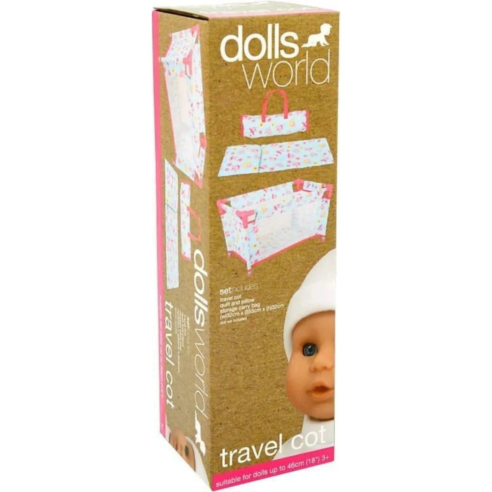 Dollsworld Deluxe Travel Cot - ebebek - Black Friday