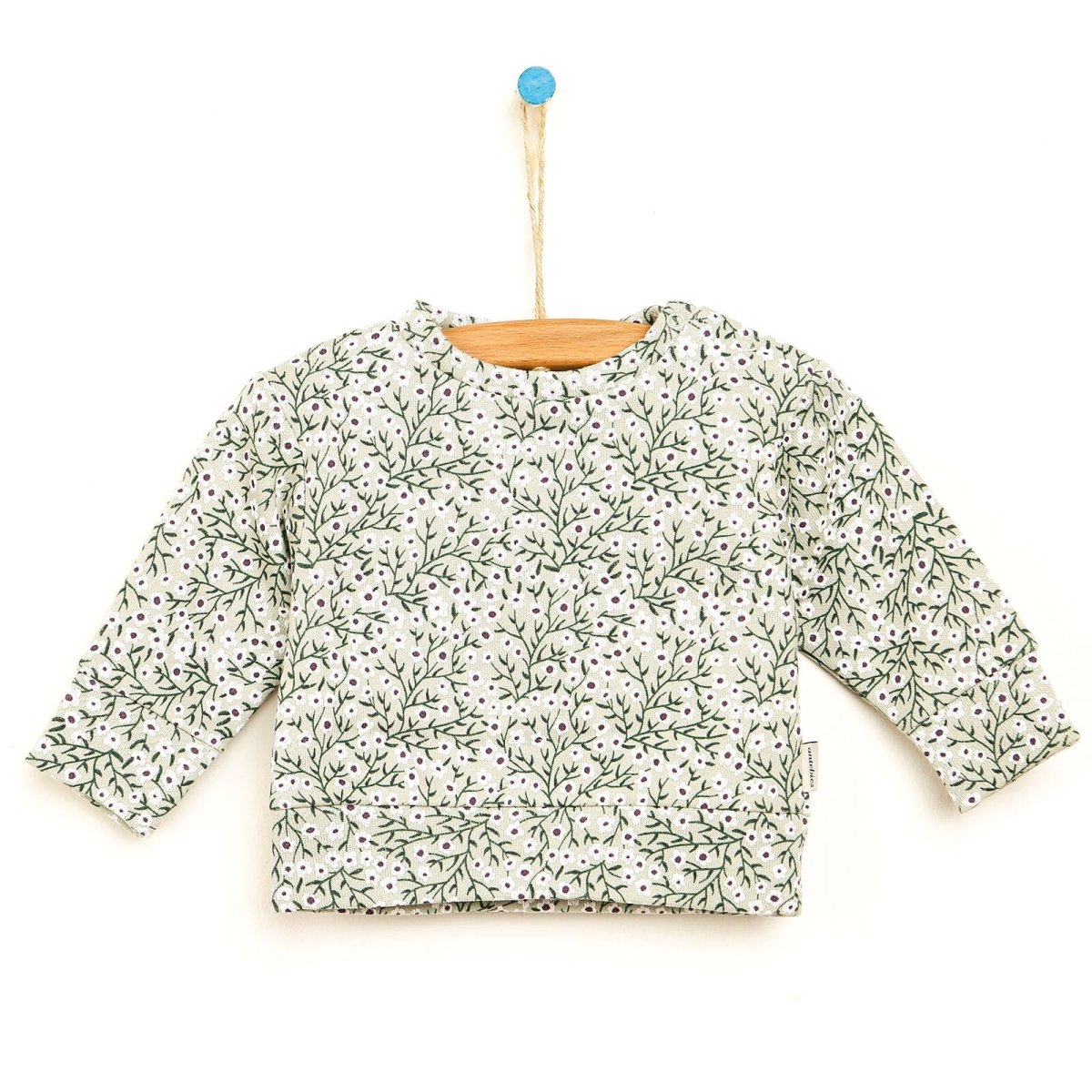 Antebies Newborn Deer Organic Sweatshirt - Dark Green - ebebek - Black Friday