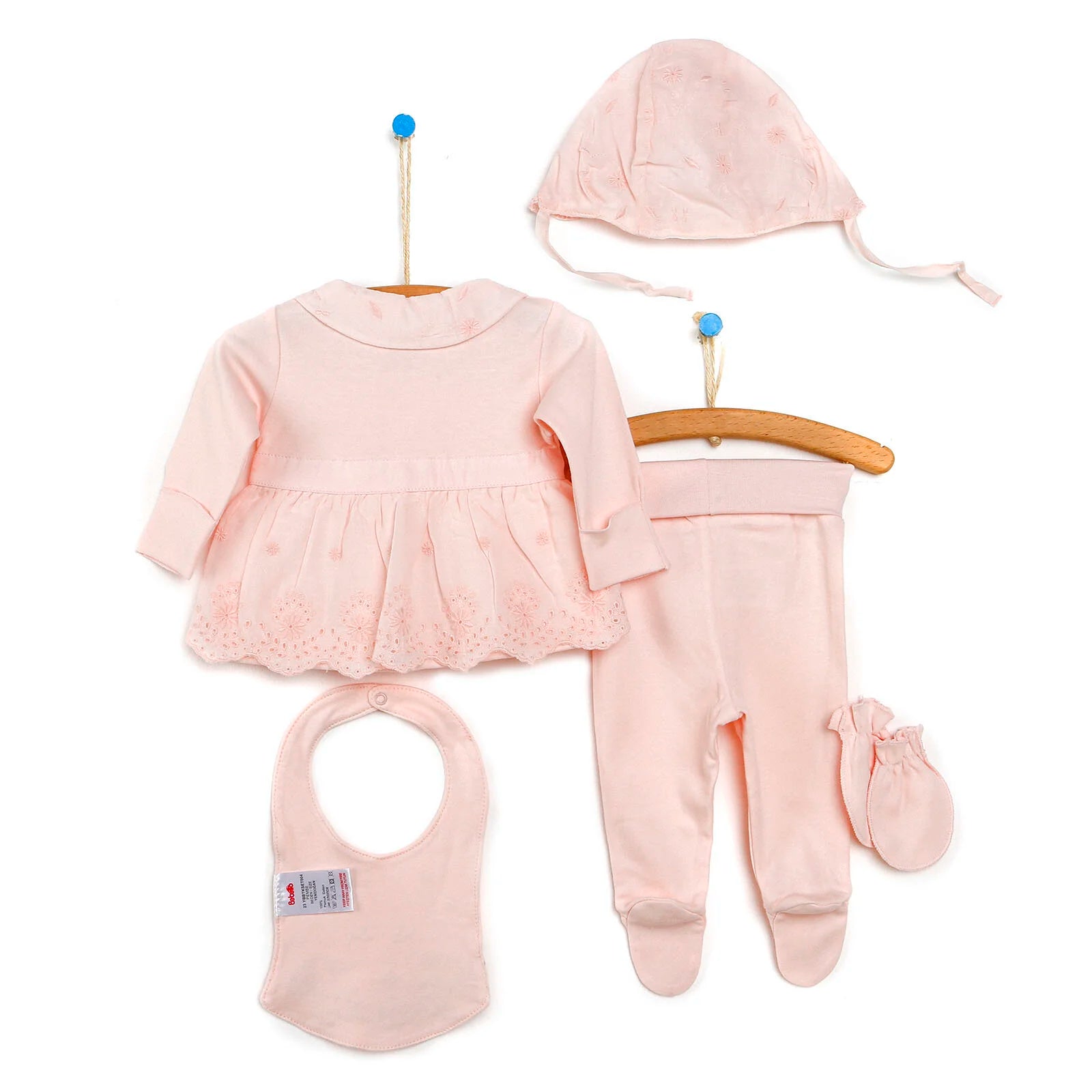Bebetto Authantic Baby 5 Piece Newborn Set - Strappy - Pink - ebebek - Black Friday