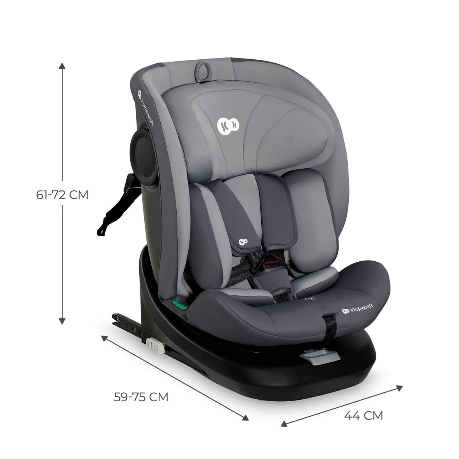 Kinderkraft i - Grow i - Size Car Seat (Birth to 12 Years) - Grey - ebebek - Black Friday
