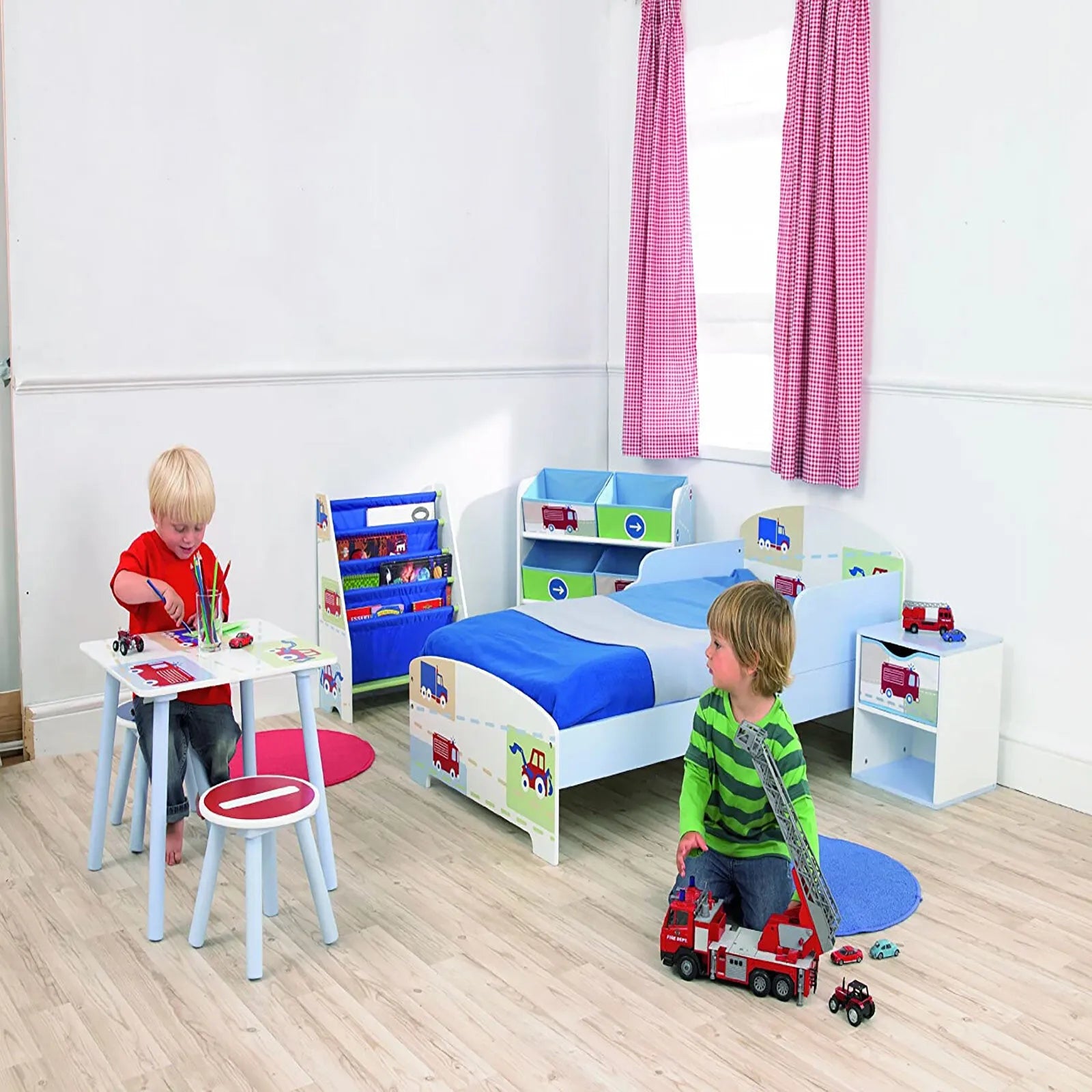 Hello Home Kids Bedroom Toy Storage Unit with 6 Fabric Storage Boxes - Vehicles - ebebek - Black Friday