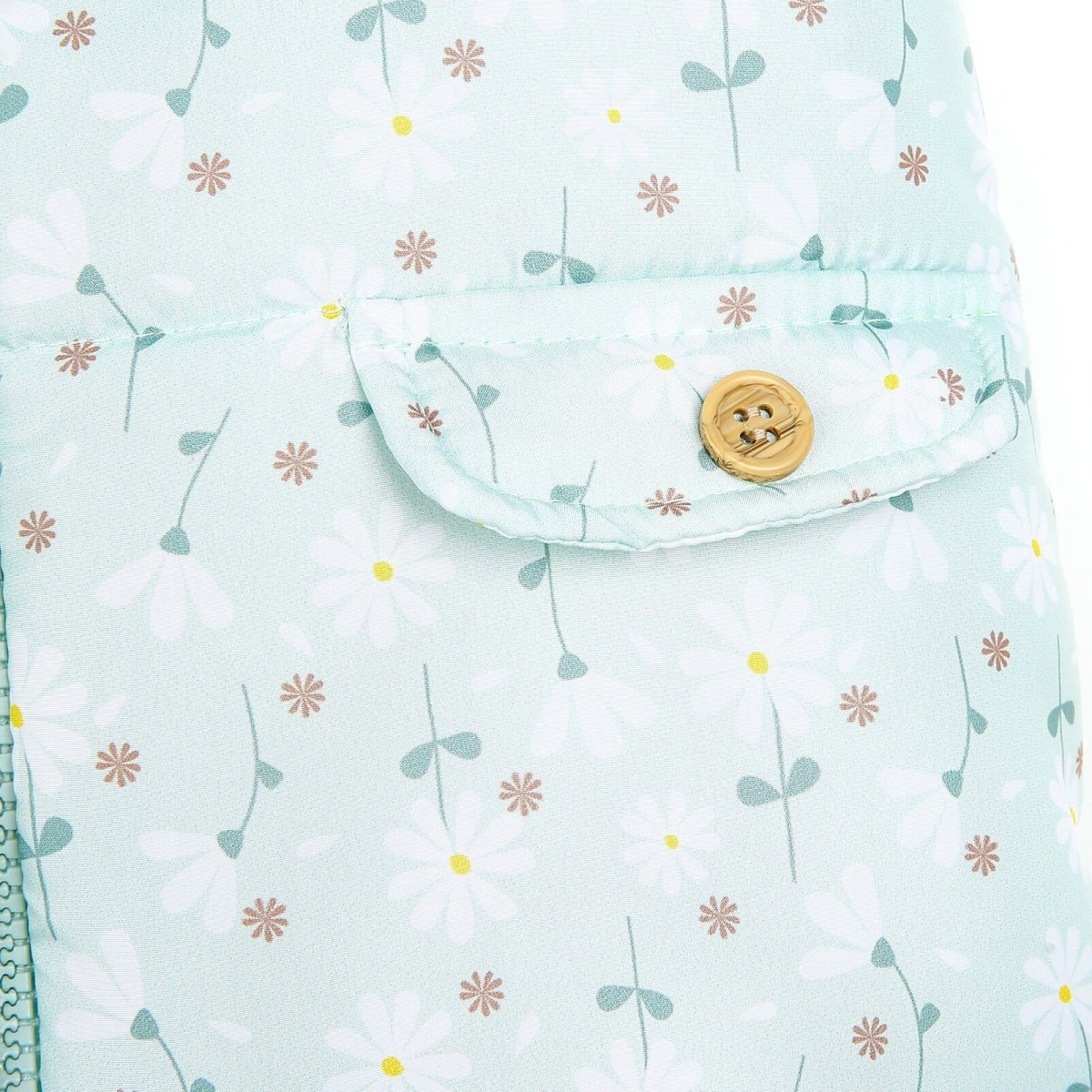 BabyZ Winter Girl Daisy Inflatable Vest - Light Green - ebebek - Black Friday