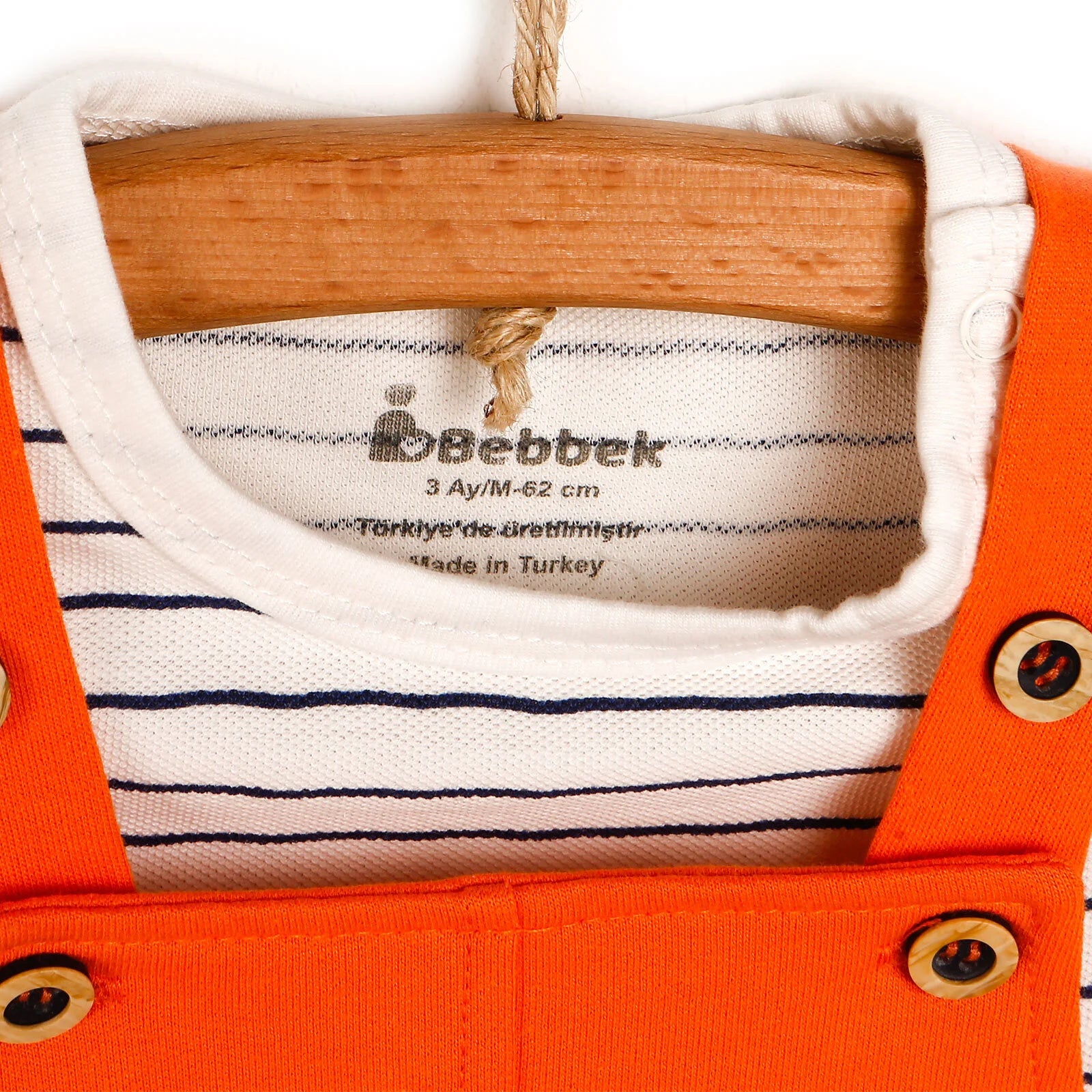 Bebbek Newborn Salling Theme Overalls - T-shirt Set - Orange - ebebek - Black Friday